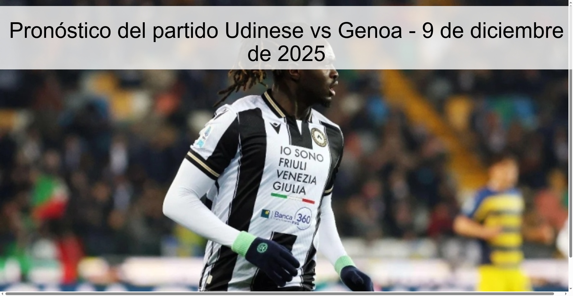 Udinese vs Genoa Prediction – December 9, 2025
