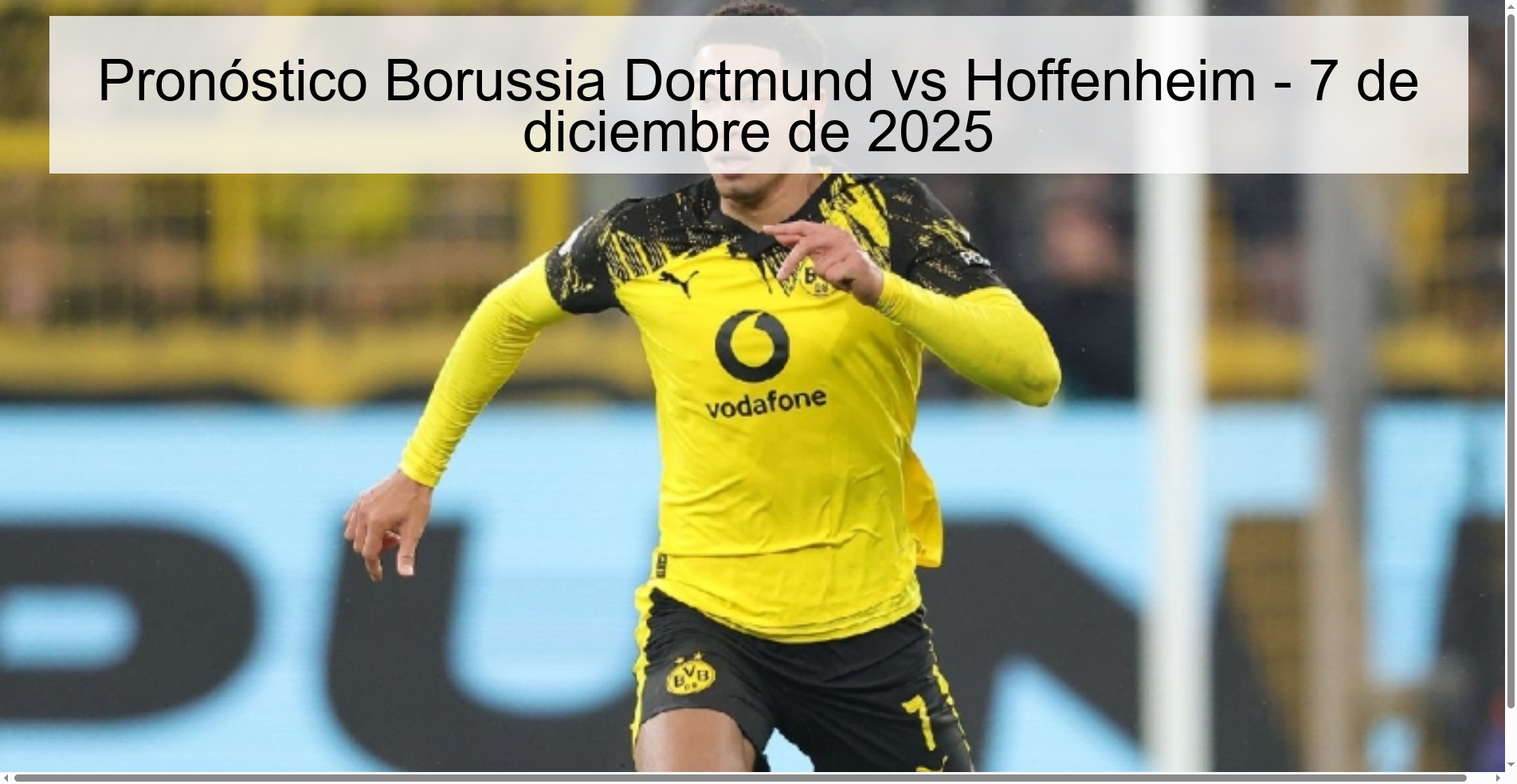 Borussia Dortmund vs Hoffenheim Prediction – December 7, 2025