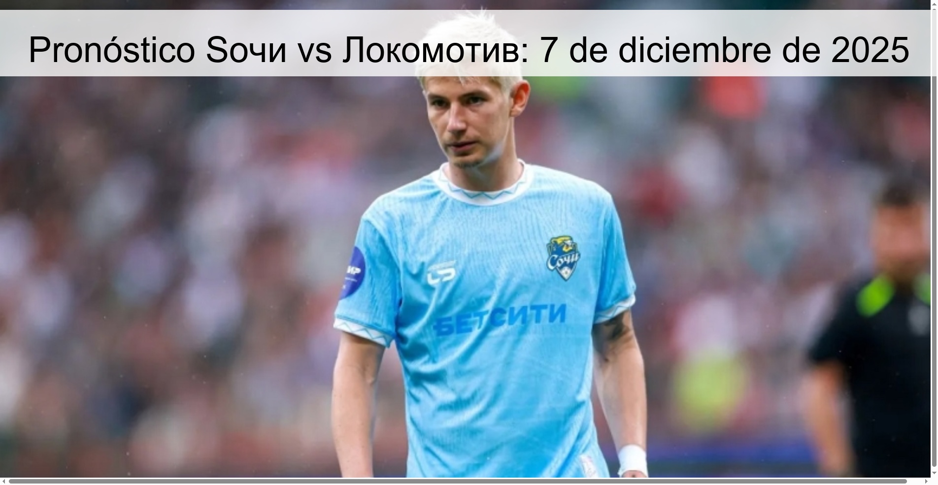 Sochi vs Lokomotiv Prediction: December 7, 2025