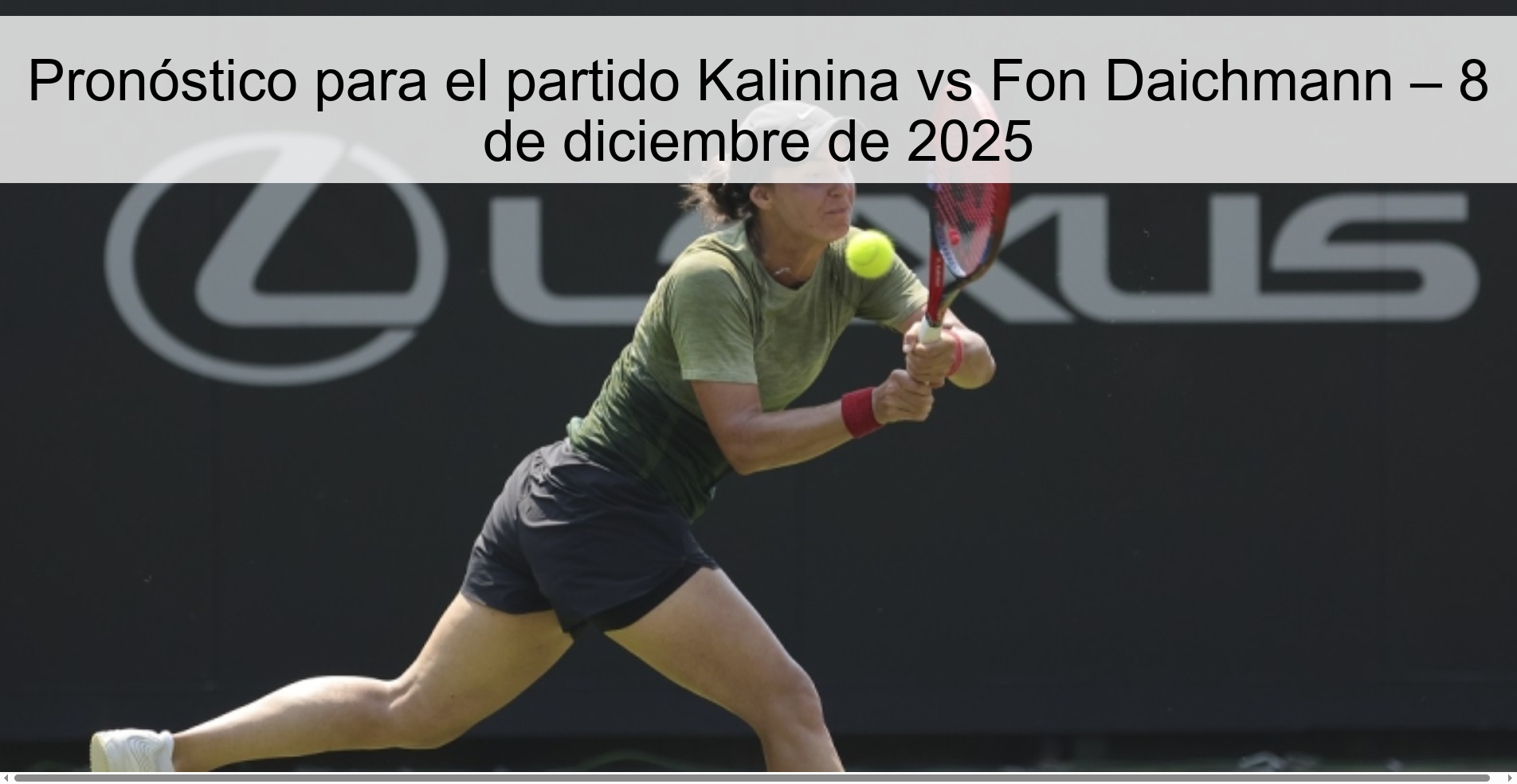Prediction for the match Kalinina vs Fon Daichmann – December 8, 2025
