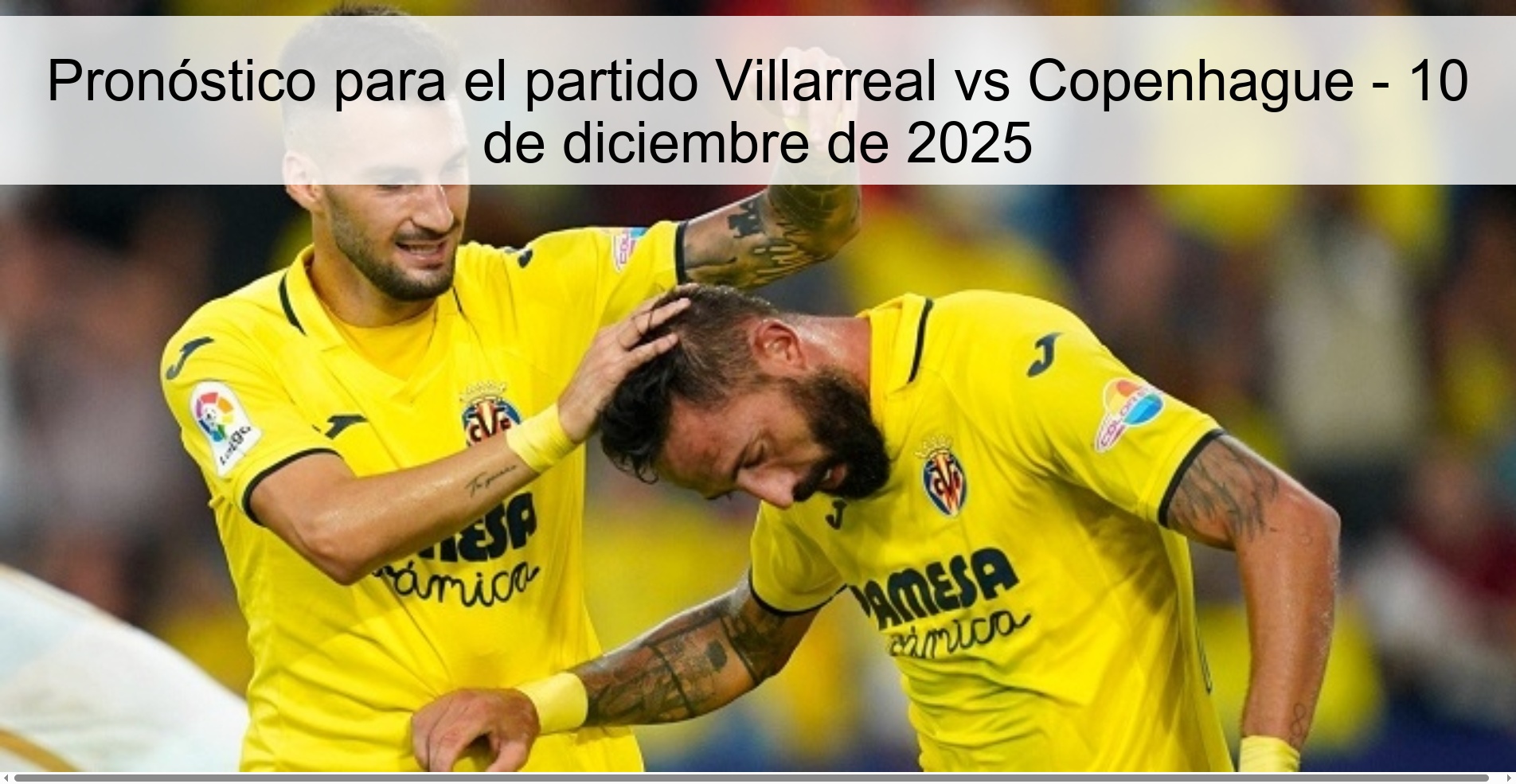 Prediction for the match Villarreal vs Copenhagen - December 10, 2025