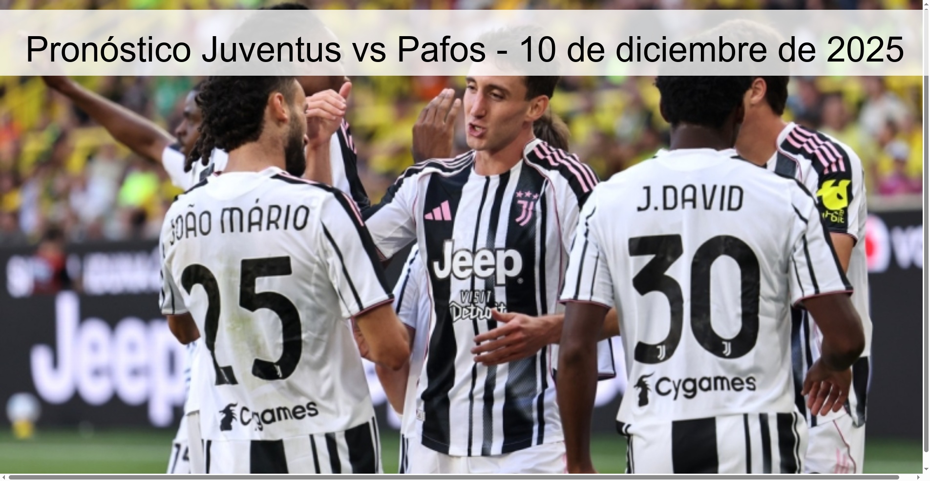 Juventus vs Paphos Prediction – December 10, 2025