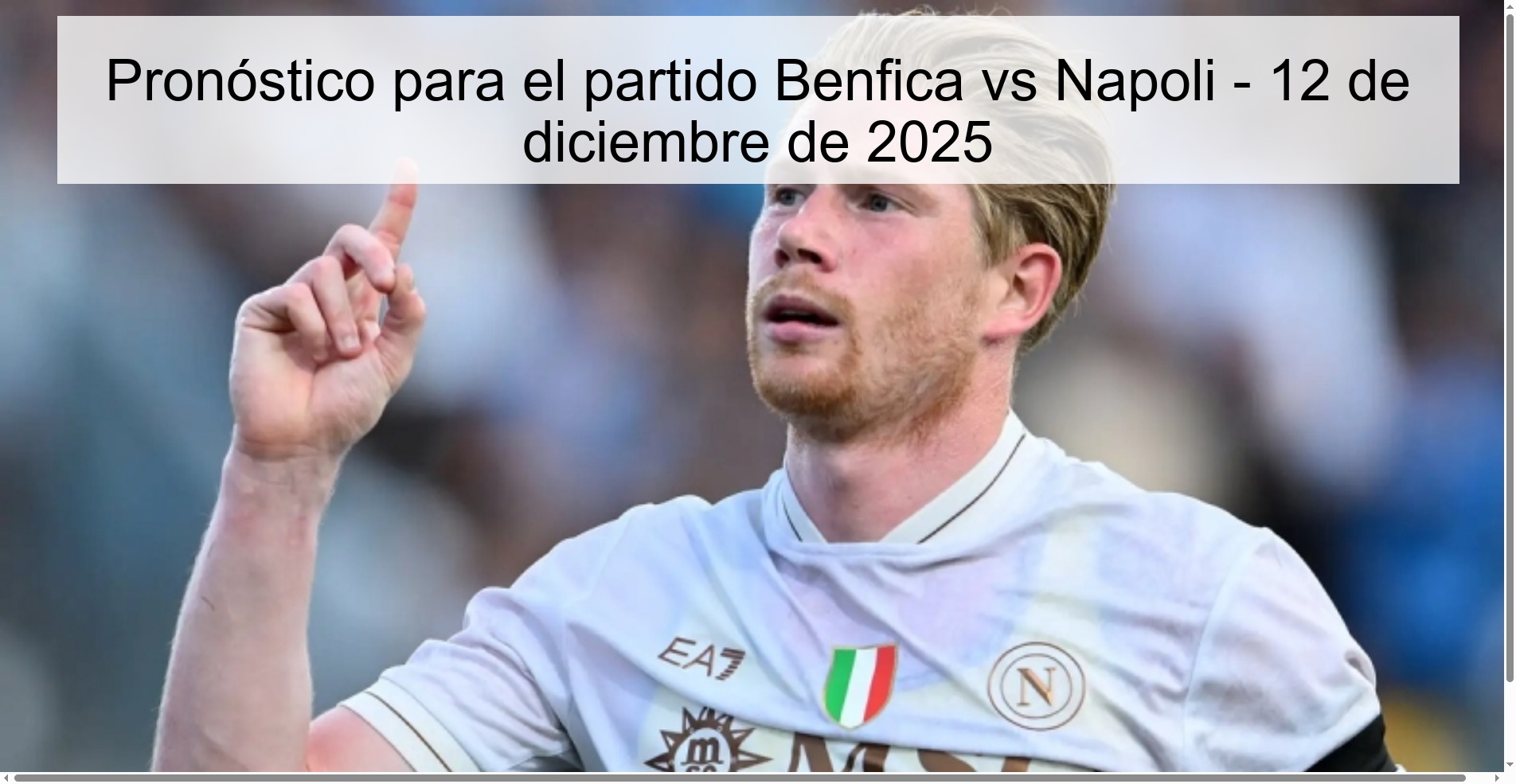 Pronóstico para el partido Benfica vs Napoli - 12 de diciembre de 2025 Pronóstico para el partido Benfica vs Napoli - 12 de diciembre de 2025