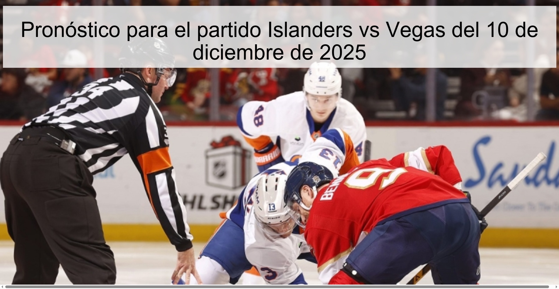 Prediction for the Islanders vs Vegas match on December 10, 2025