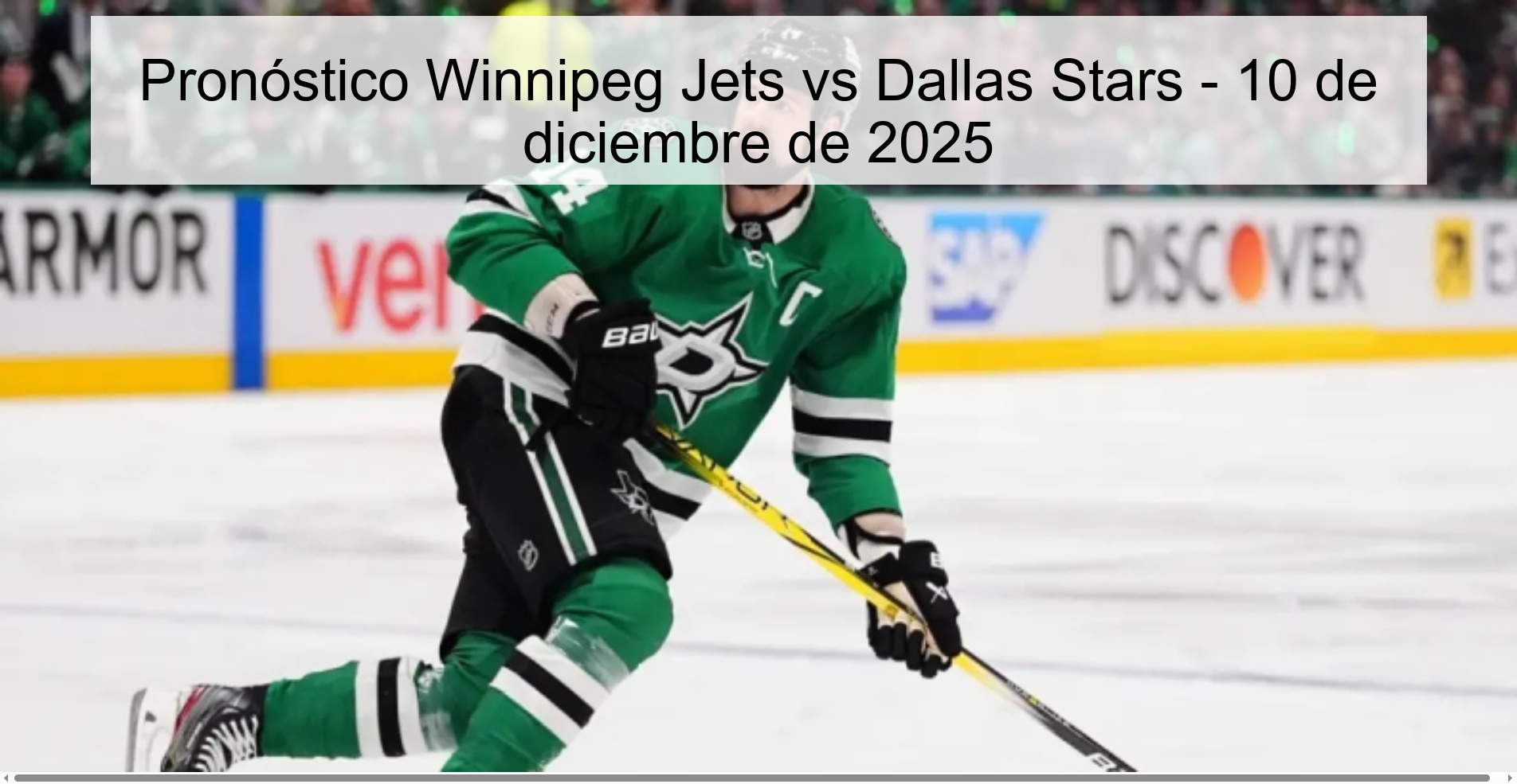 Winnipeg Jets vs Dallas Stars Prediction – December 10, 2025