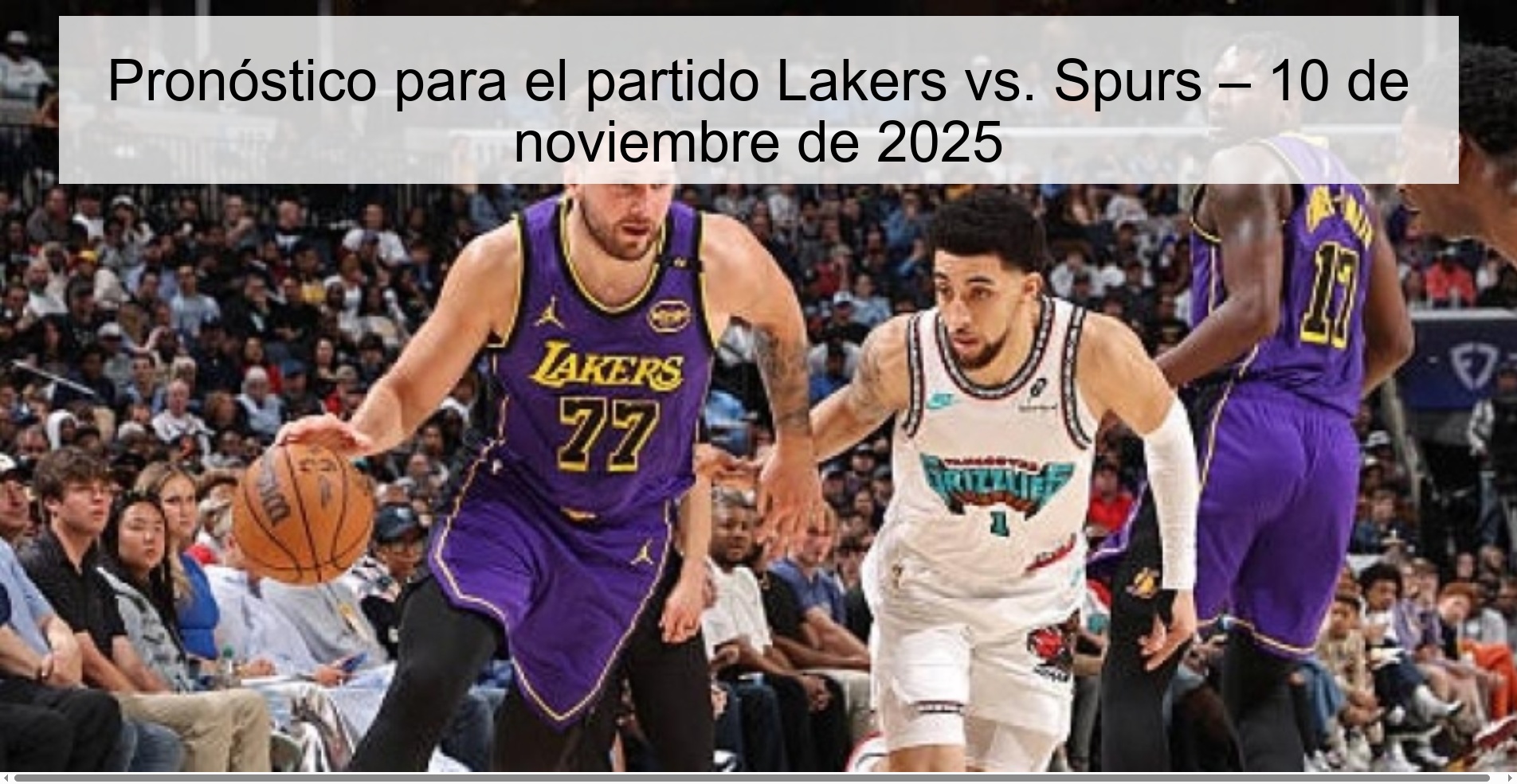Prediction for the game Lakers vs. Spurs – November 10, 2025