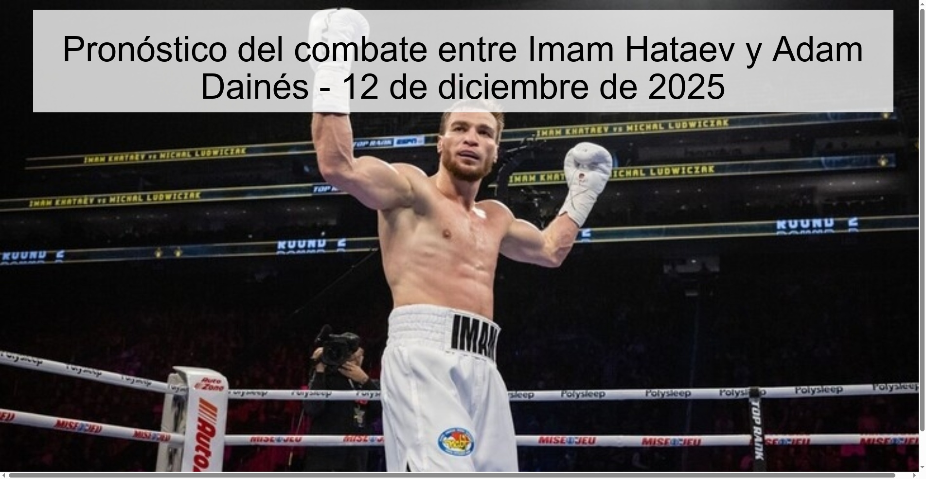 Prediction of the fight between Imam Hataev and Adam Daines - December 12, 2025