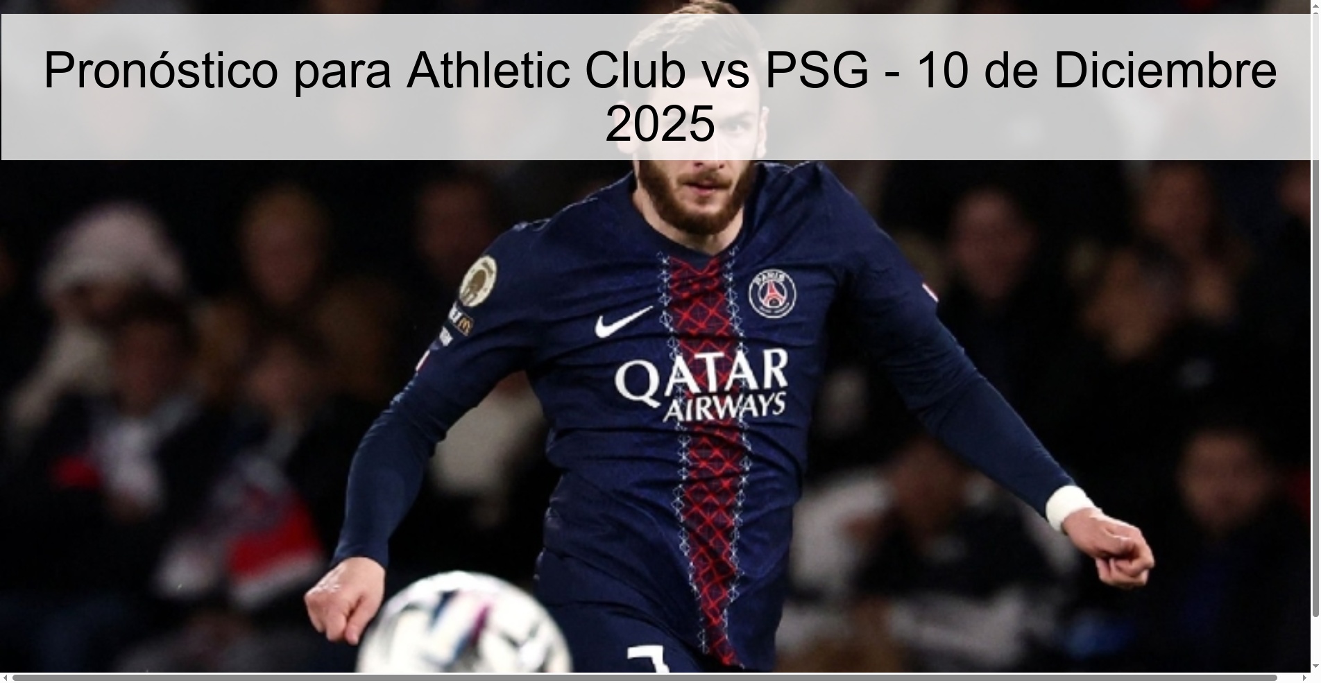 Prediction for Athletic Club vs PSG - December 10, 2025