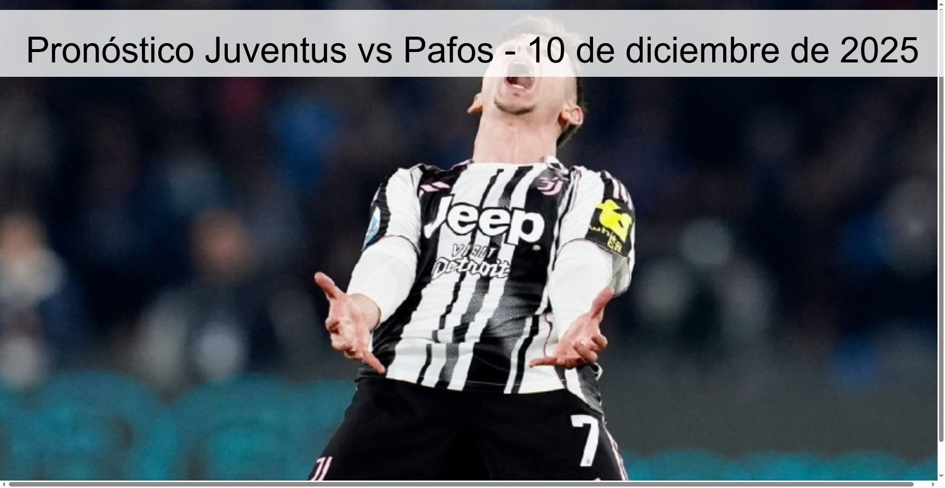 Juventus vs Paphos Prediction – December 10, 2025