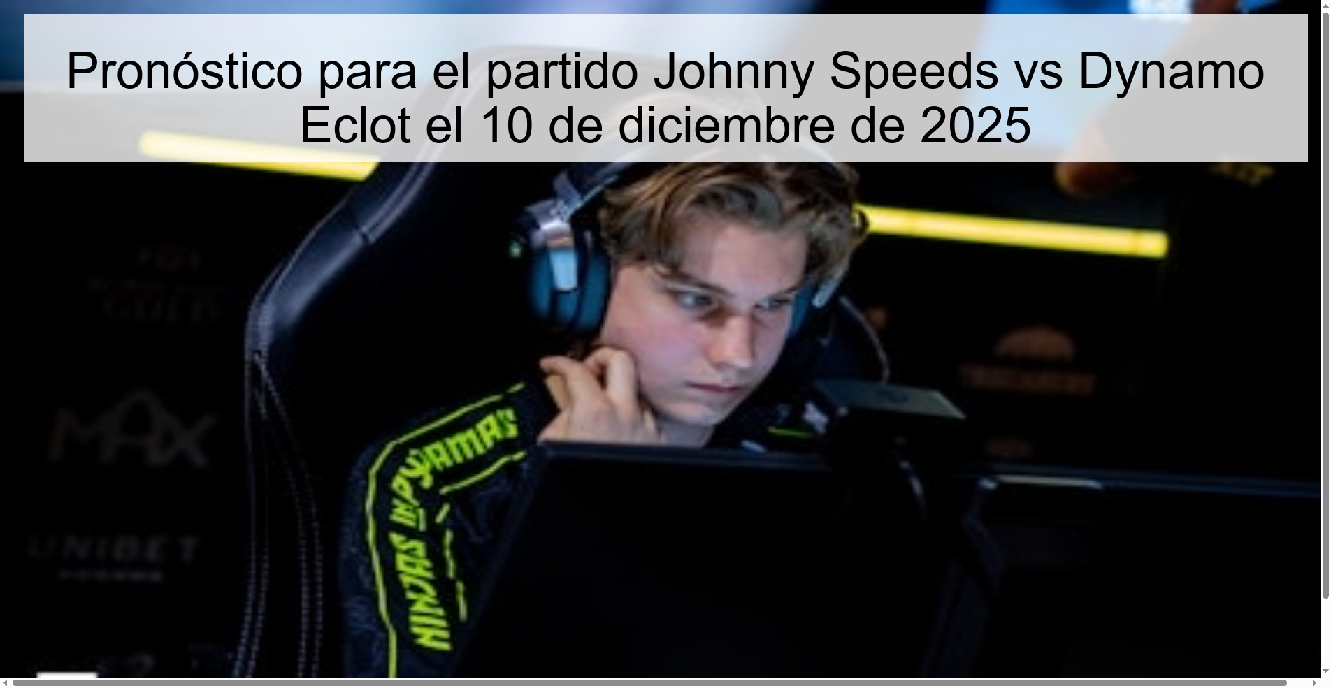 Prediction for the match Johnny Speeds vs Dynamo Eclot on December 10, 2025