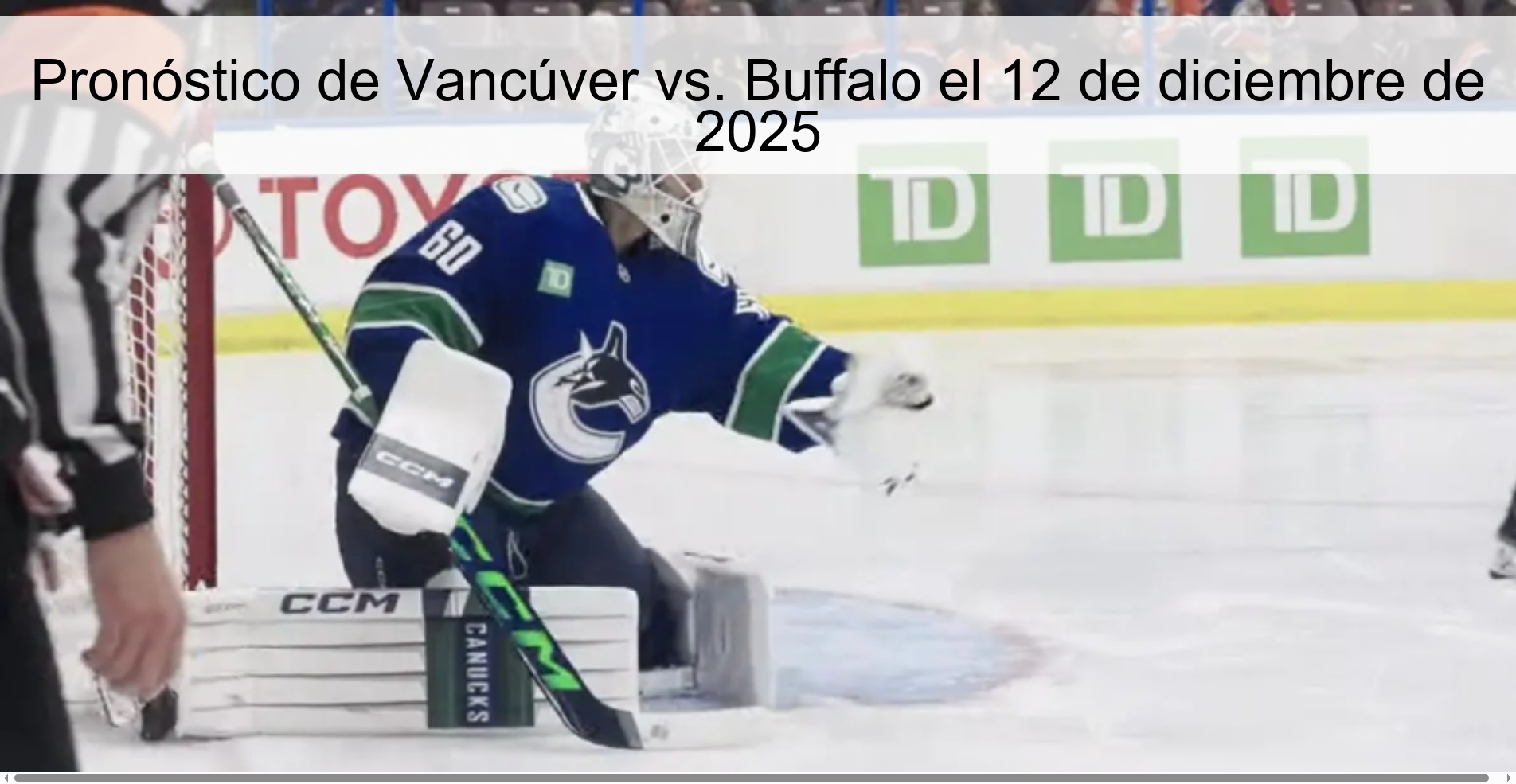 Pronóstico de Vancúver vs. Buffalo el 12 de diciembre de 2025