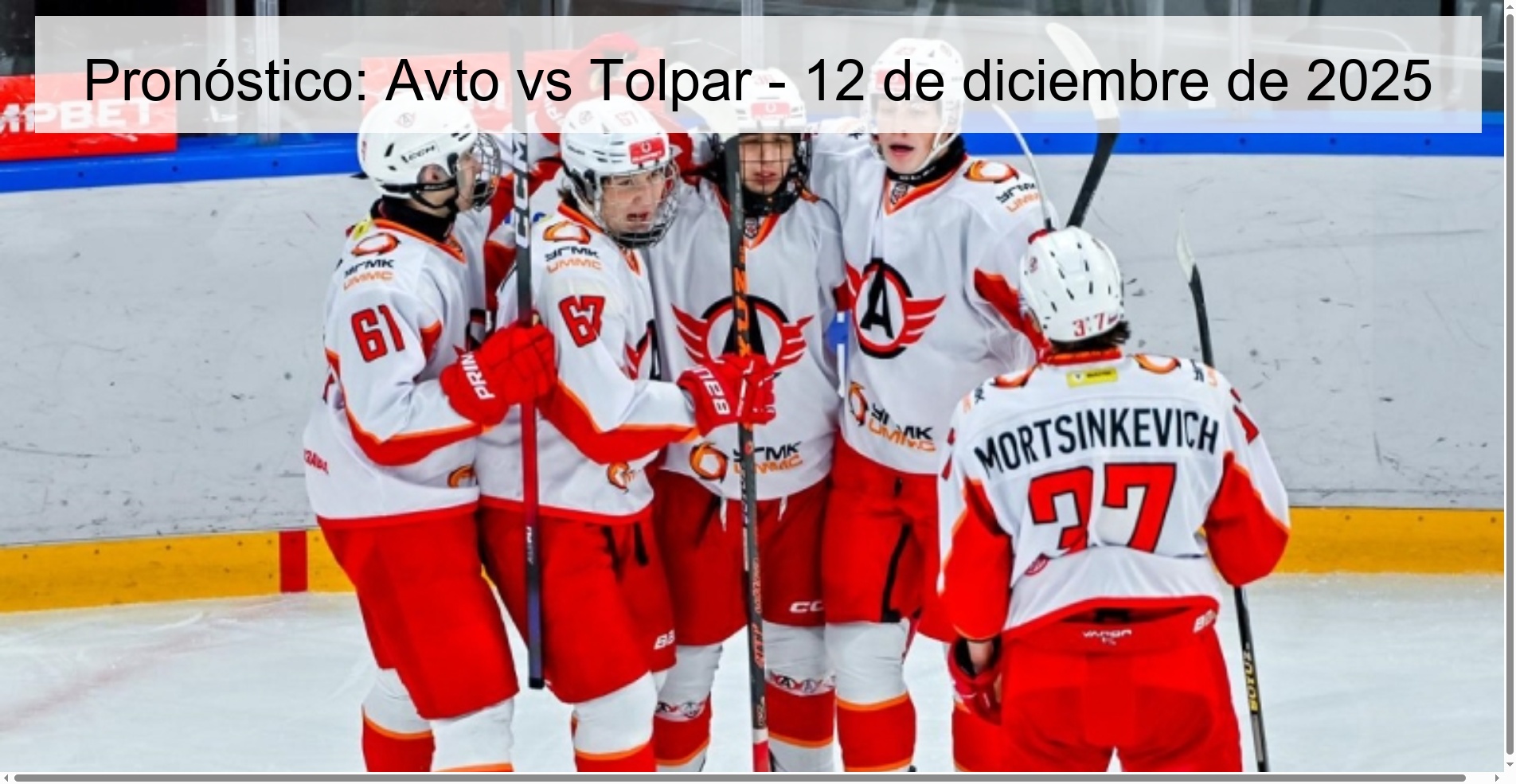 Pronóstico: Avto vs Tolpar - 12 de diciembre de 2025