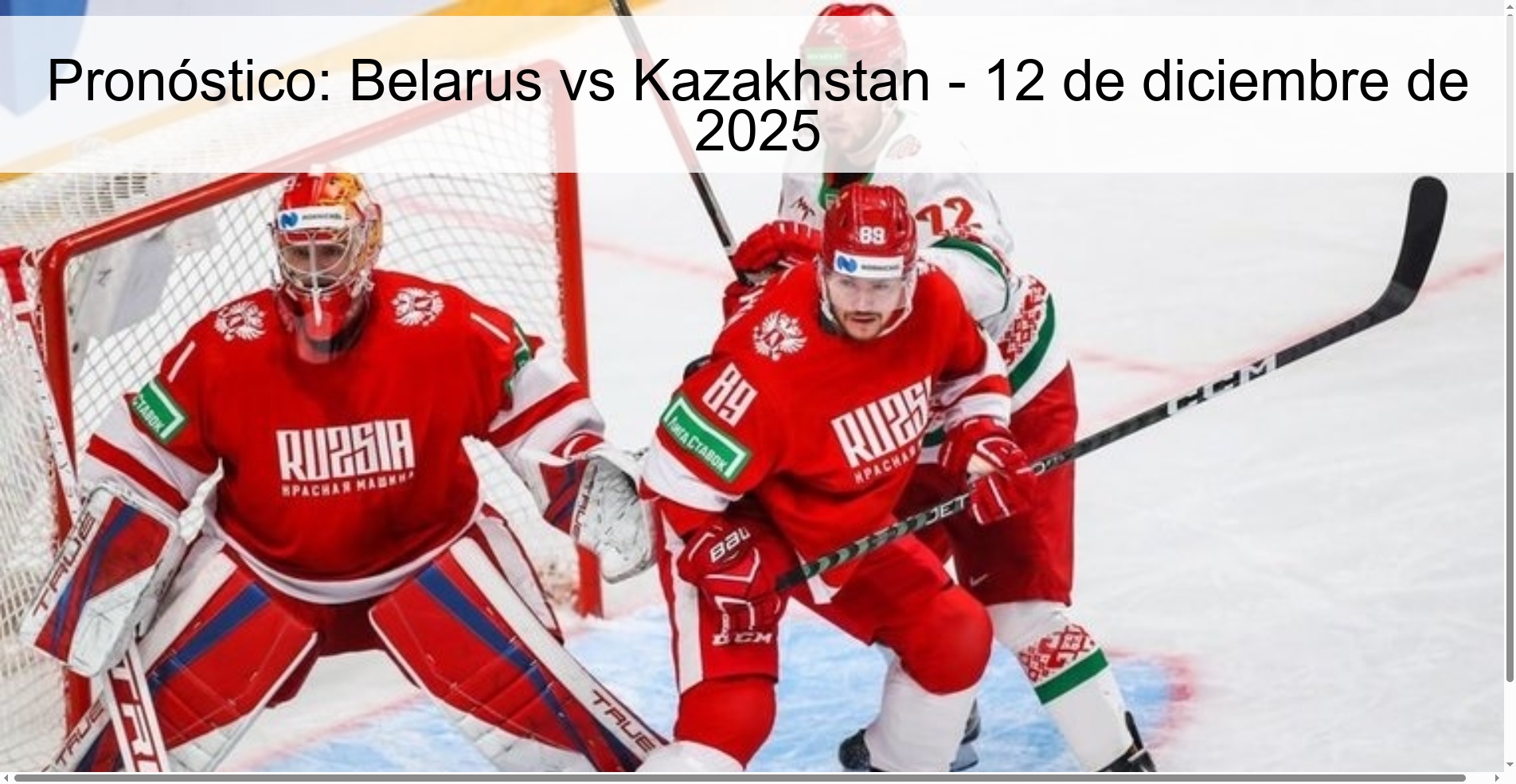 Prediction: Belarus vs Kazakhstan - December 12, 2025 Prediction: Belarus vs Kazakhstan - December 12, 2025