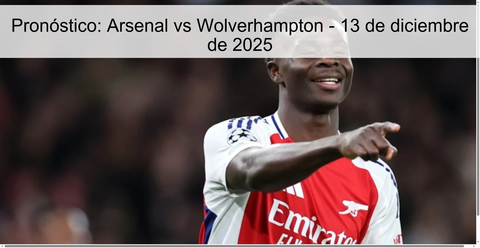 Prediction: Arsenal vs Wolverhampton - December 13, 2025