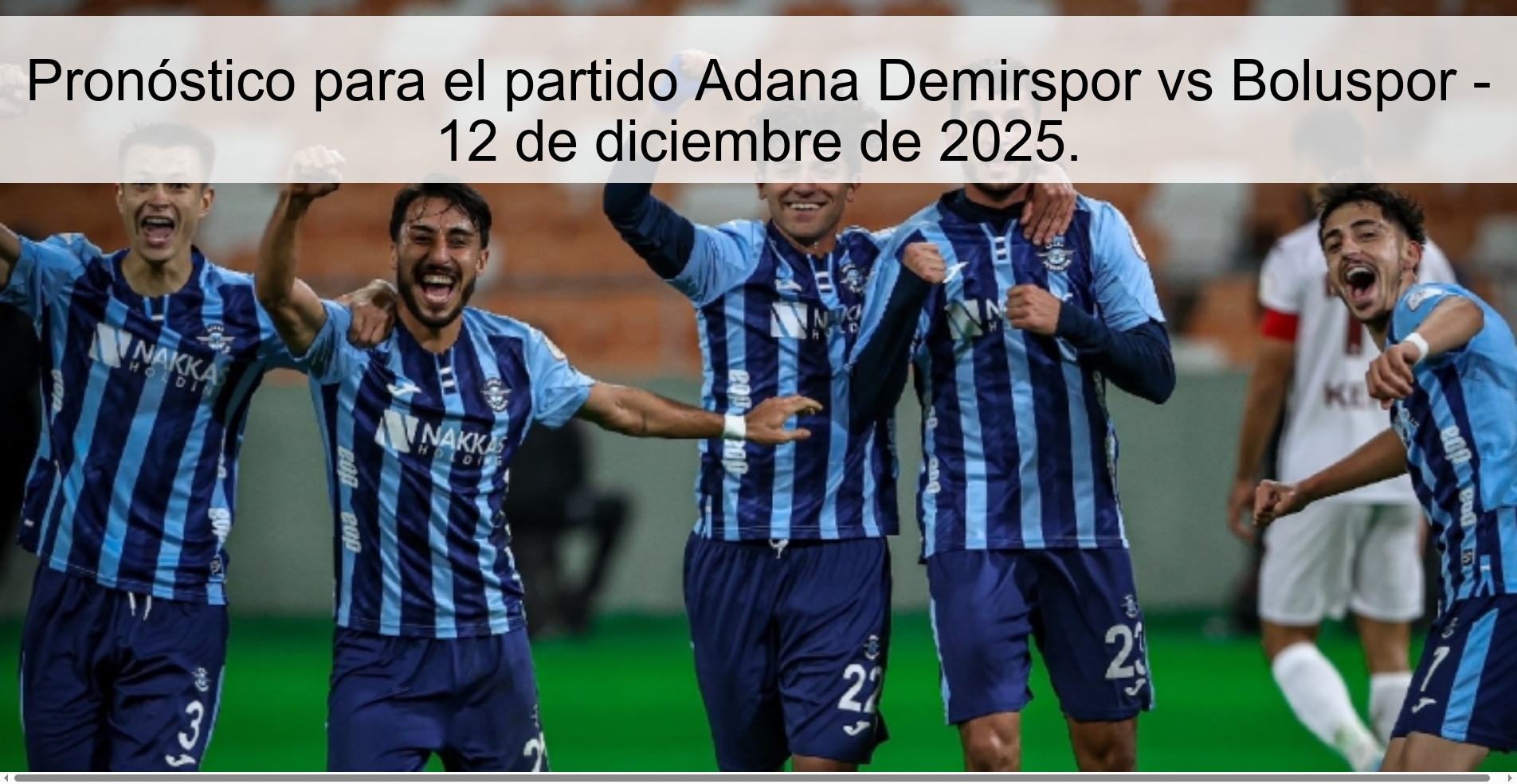 Prediction for the match Adana Demirspor vs Boluspor - December 12, 2025.