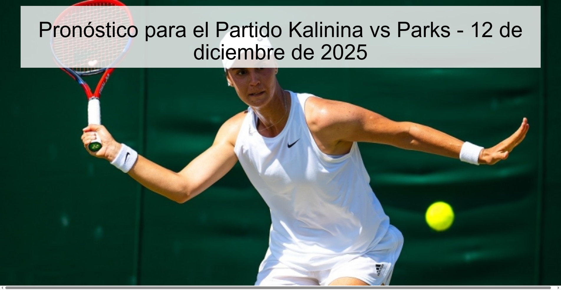 Prediction for the Kalinina vs Parks Match - December 12, 2025