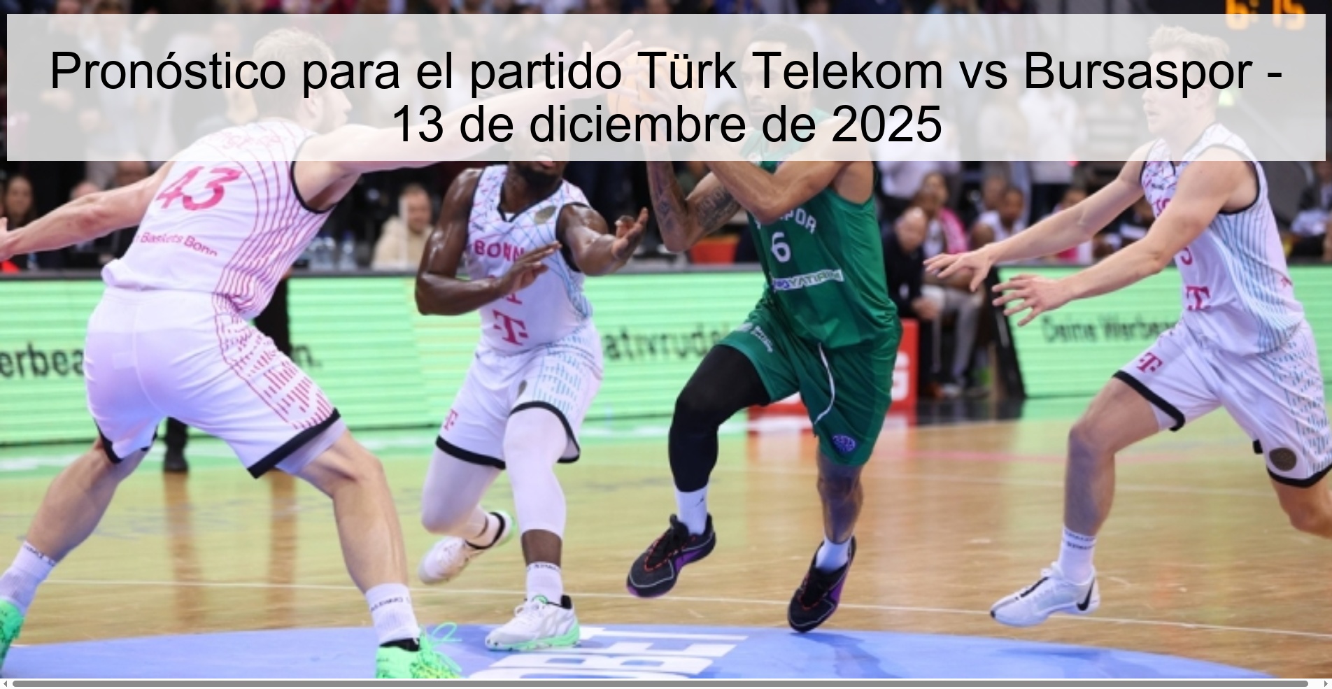 Prediction for the match Türk Telekom vs Bursaspor - December 13, 2025