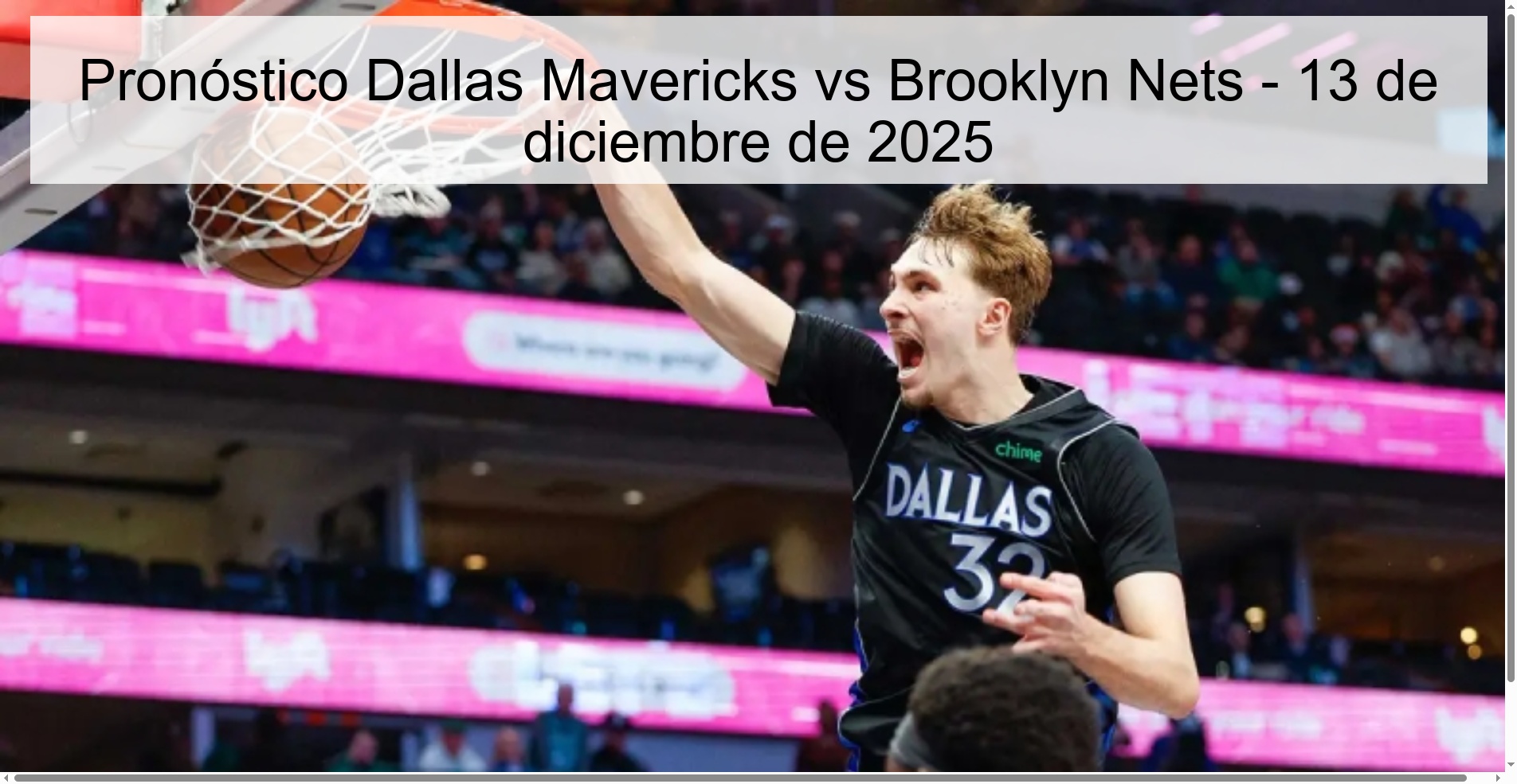 Dallas Mavericks vs Brooklyn Nets Prediction - December 13, 2025