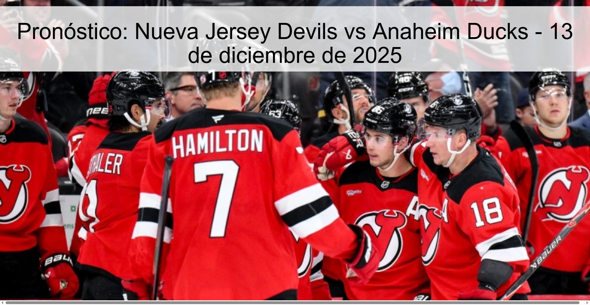 Pronóstico: Nueva Jersey Devils vs Anaheim Ducks - 13 de diciembre de 2025 Pronóstico: Nueva Jersey Devils vs Anaheim Ducks - 13 de diciembre de 2025
