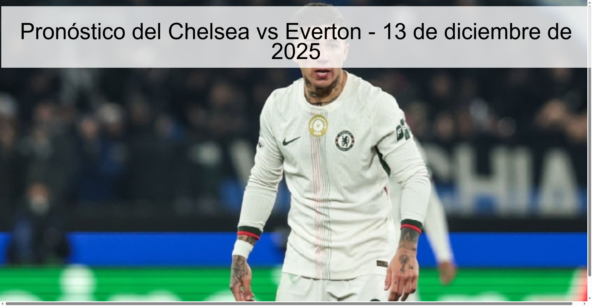 Chelsea vs Everton Prediction – December 13, 2025