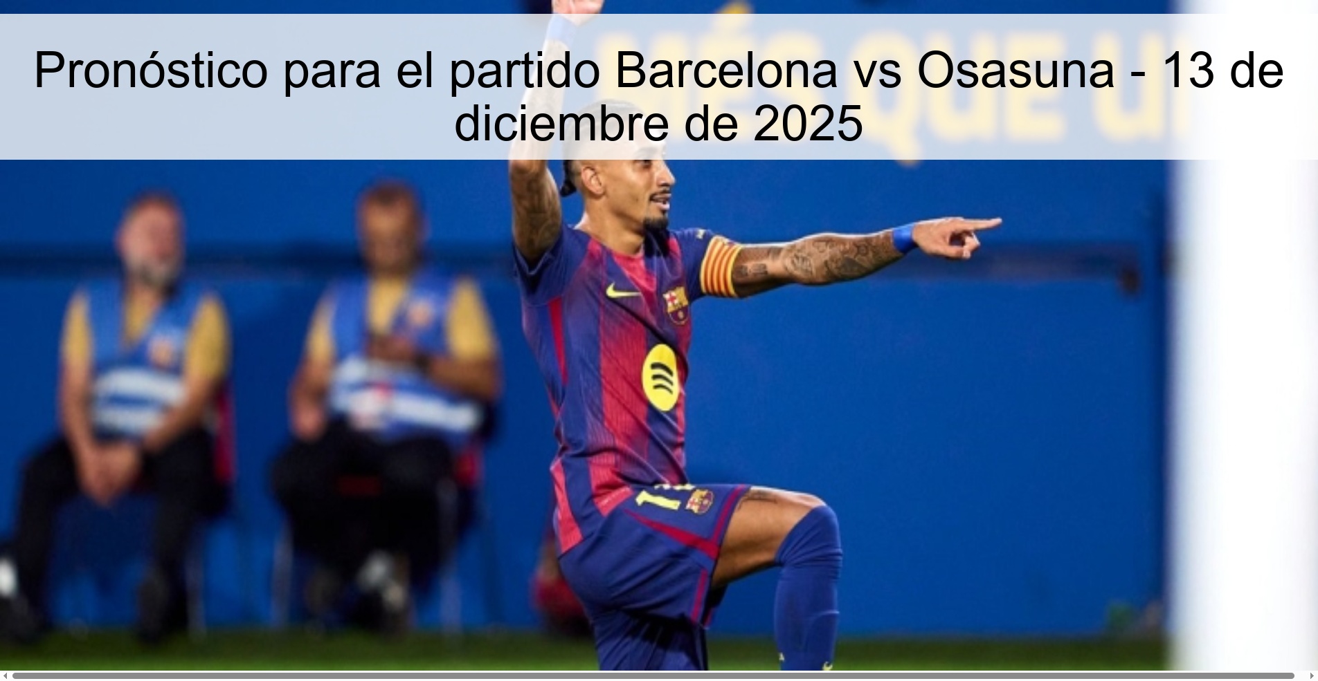 Prediction for the match Barcelona vs Osasuna - December 13, 2025