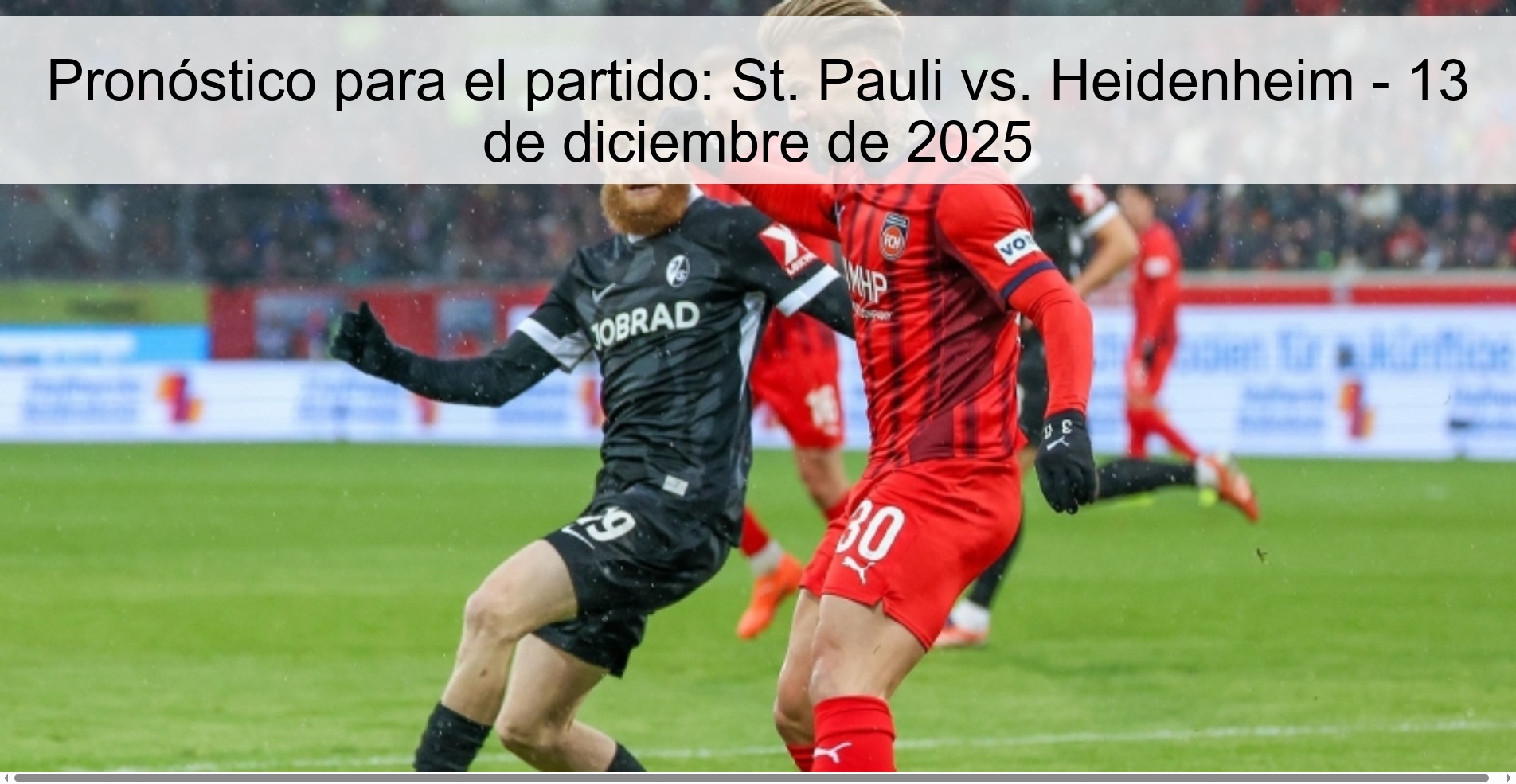 Prediction for the match: St. Pauli vs. Heidenheim - December 13, 2025
