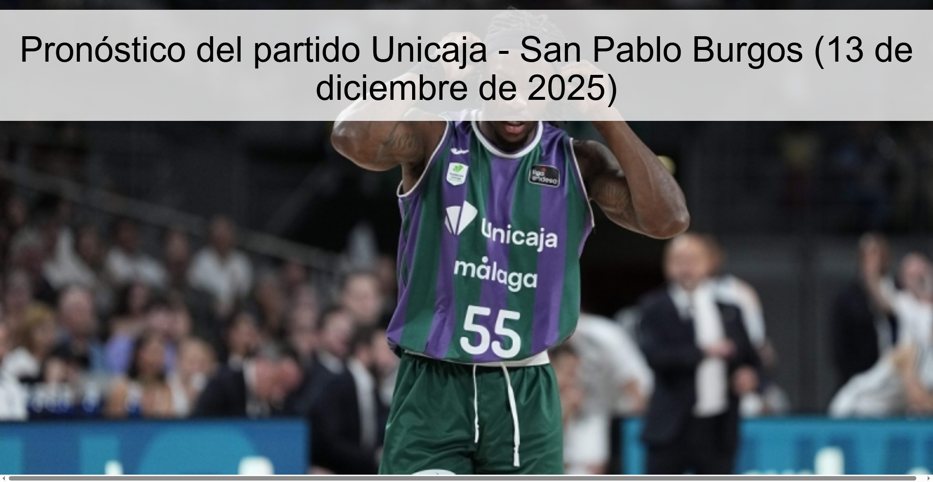Prediction for the match Unicaja - San Pablo Burgos (December 13, 2025)
