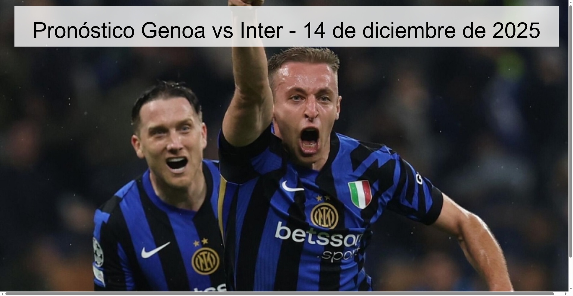 Genoa vs Inter Prediction - December 14, 2025