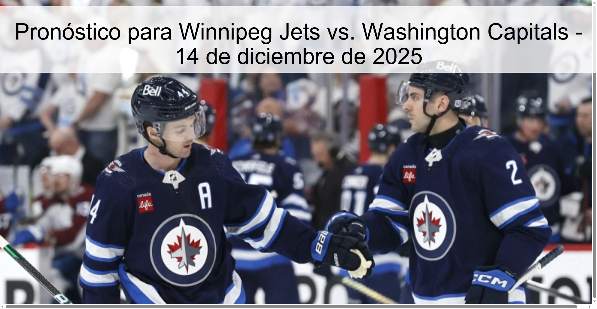 Prediction for Winnipeg Jets vs. Washington Capitals – December 14, 2025