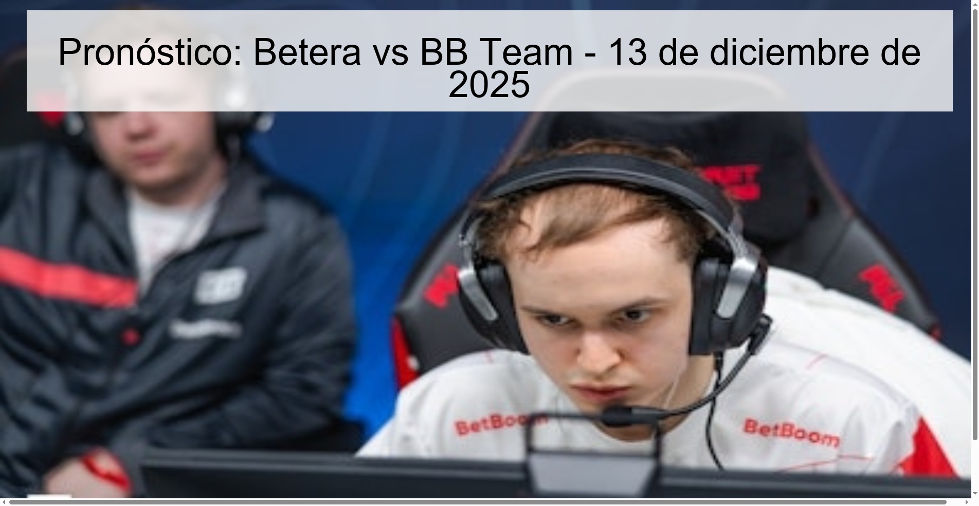 Prediction: Betera vs BB Team – December 13, 2025
