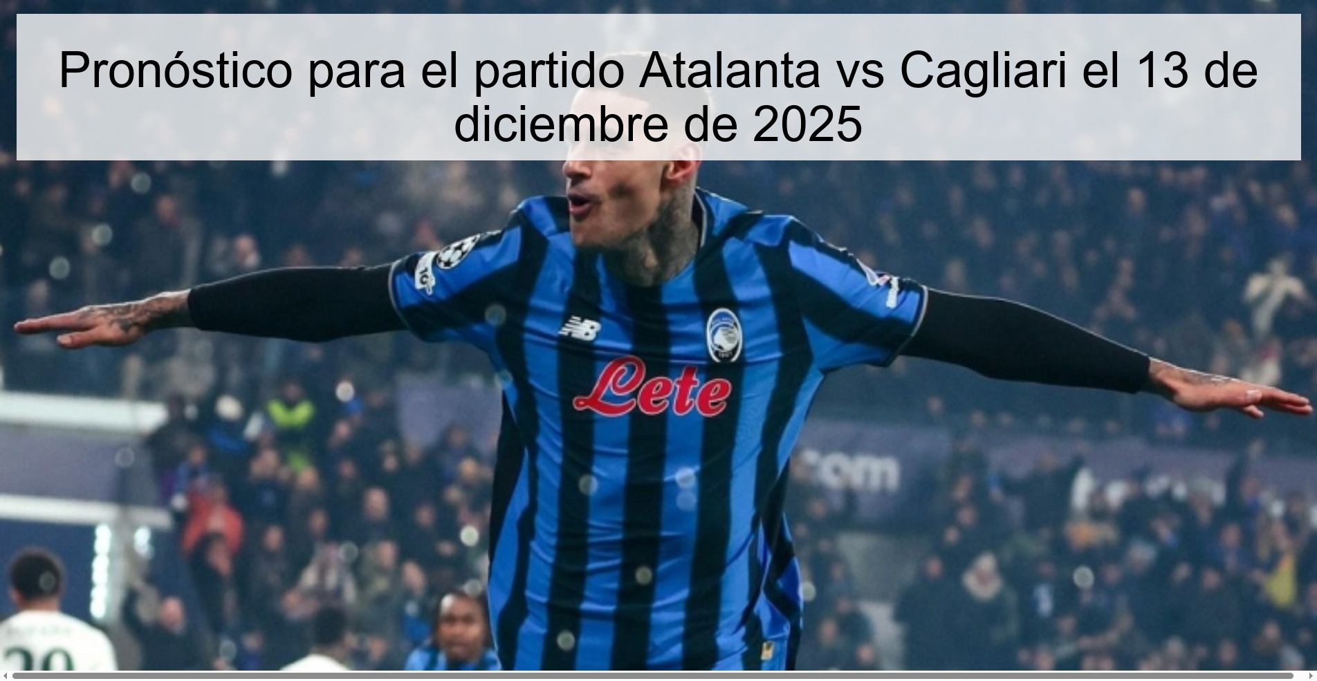 Prediction for the Atalanta vs Cagliari match on December 13, 2025