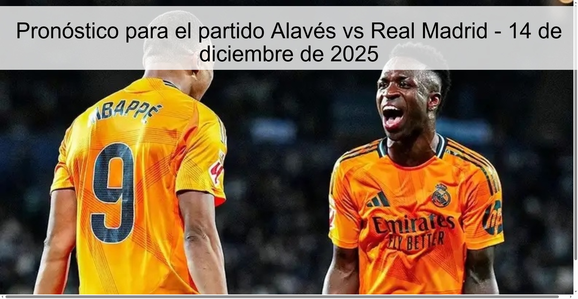 Prediction for the Alavés vs Real Madrid match - December 14, 2025