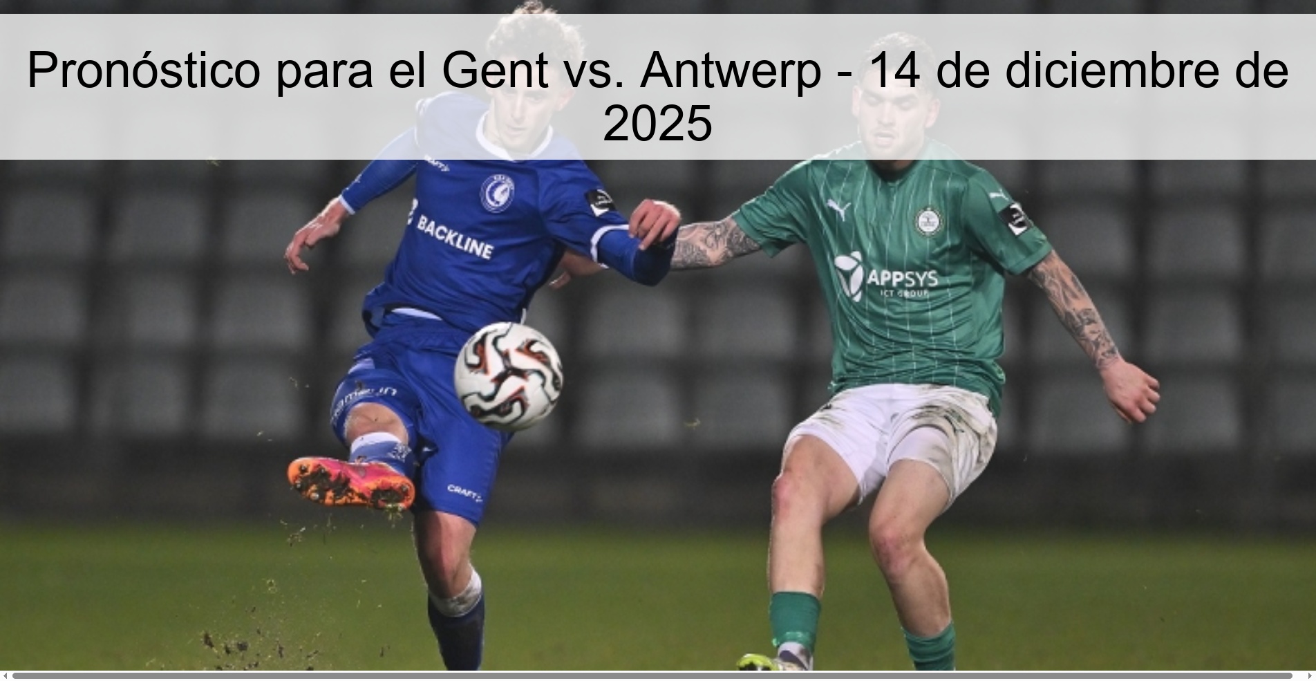 Prediction for Gent vs. Antwerp - December 14, 2025