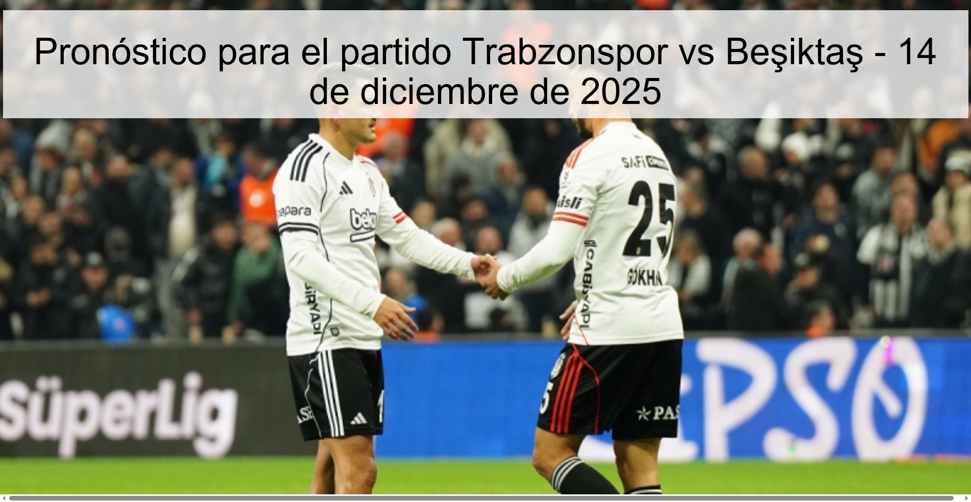 Prediction for the match Trabzonspor vs Beşiktaş - December 14, 2025