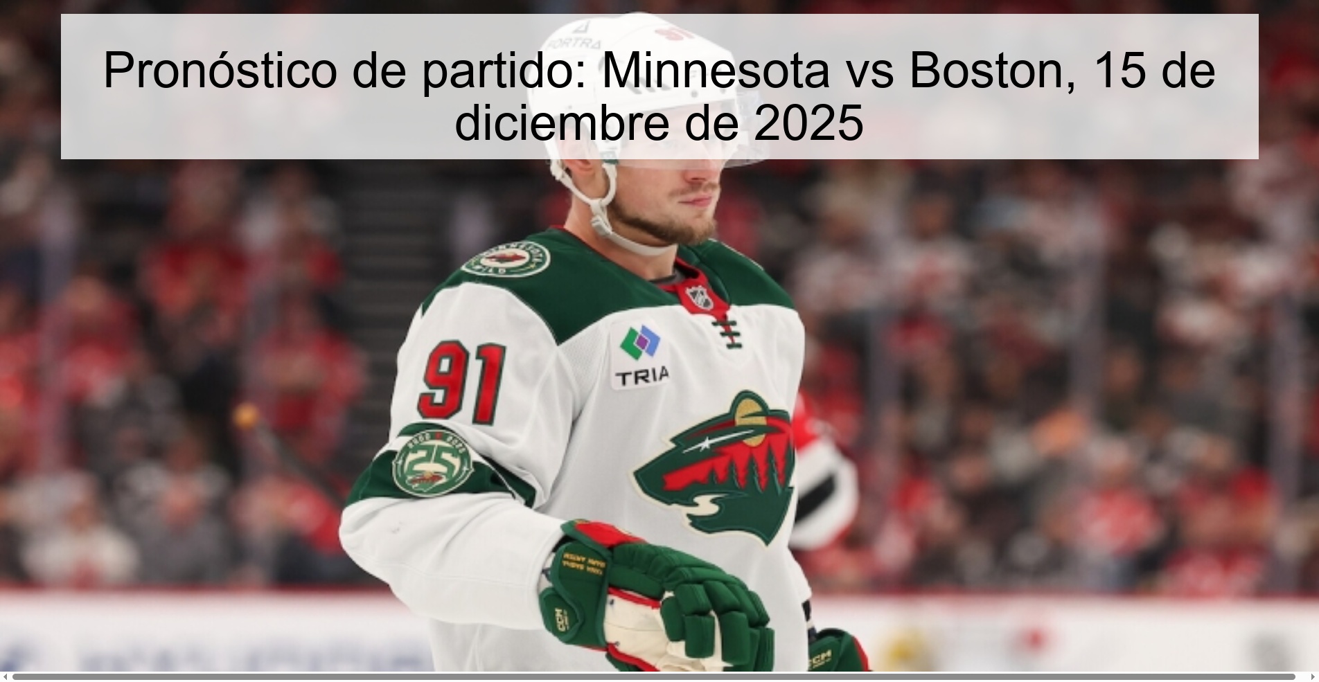 Match Prediction: Minnesota vs Boston, December 15, 2025