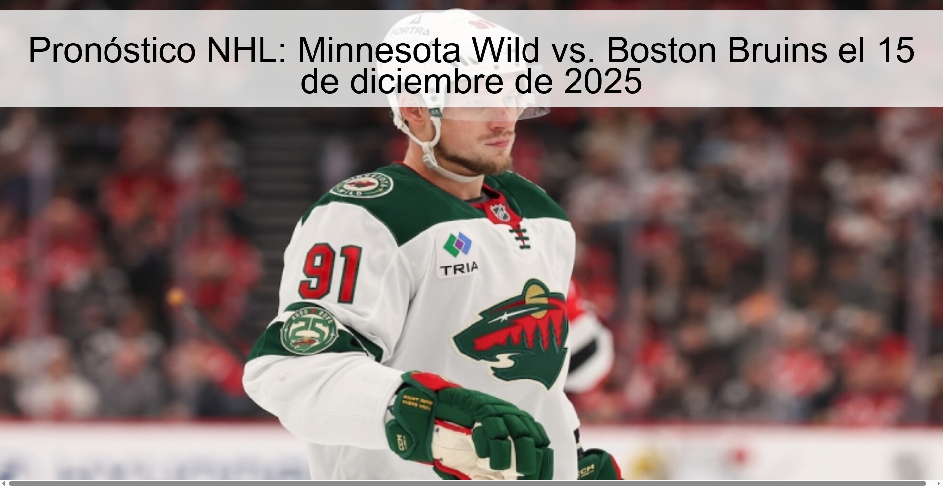 NHL Prediction: Minnesota Wild vs. Boston Bruins on December 15, 2025