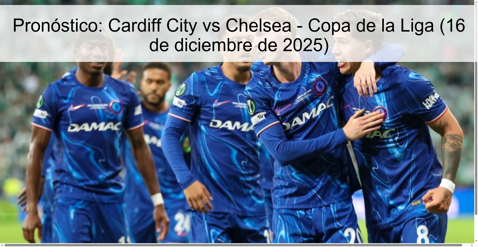 Prediction: Cardiff City vs Chelsea - League Cup (December 16, 2025)