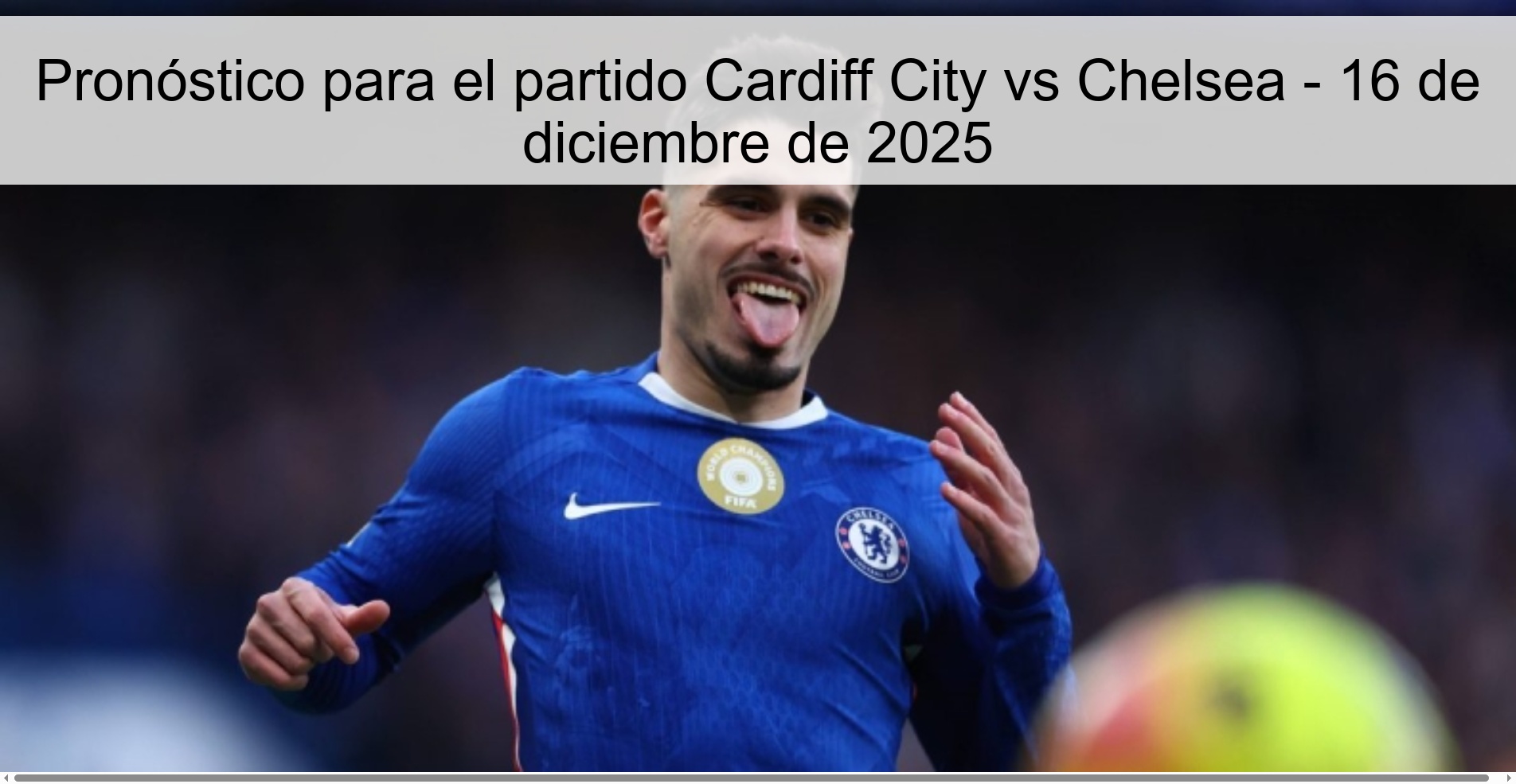 Prediction for the match Cardiff City vs Chelsea - December 16, 2025
