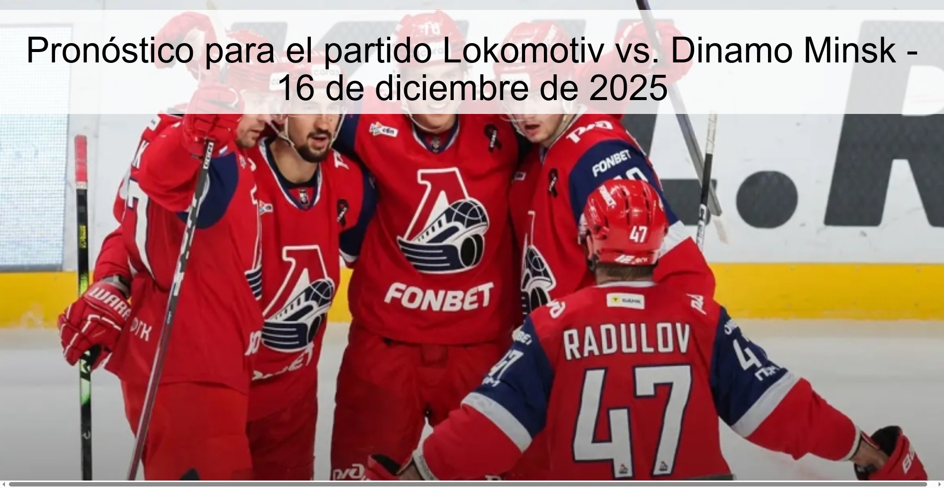 Pronóstico para el partido Lokomotiv vs. Dinamo Minsk - 16 de diciembre de 2025 Pronóstico para el partido Lokomotiv vs. Dinamo Minsk - 16 de diciembre de 2025