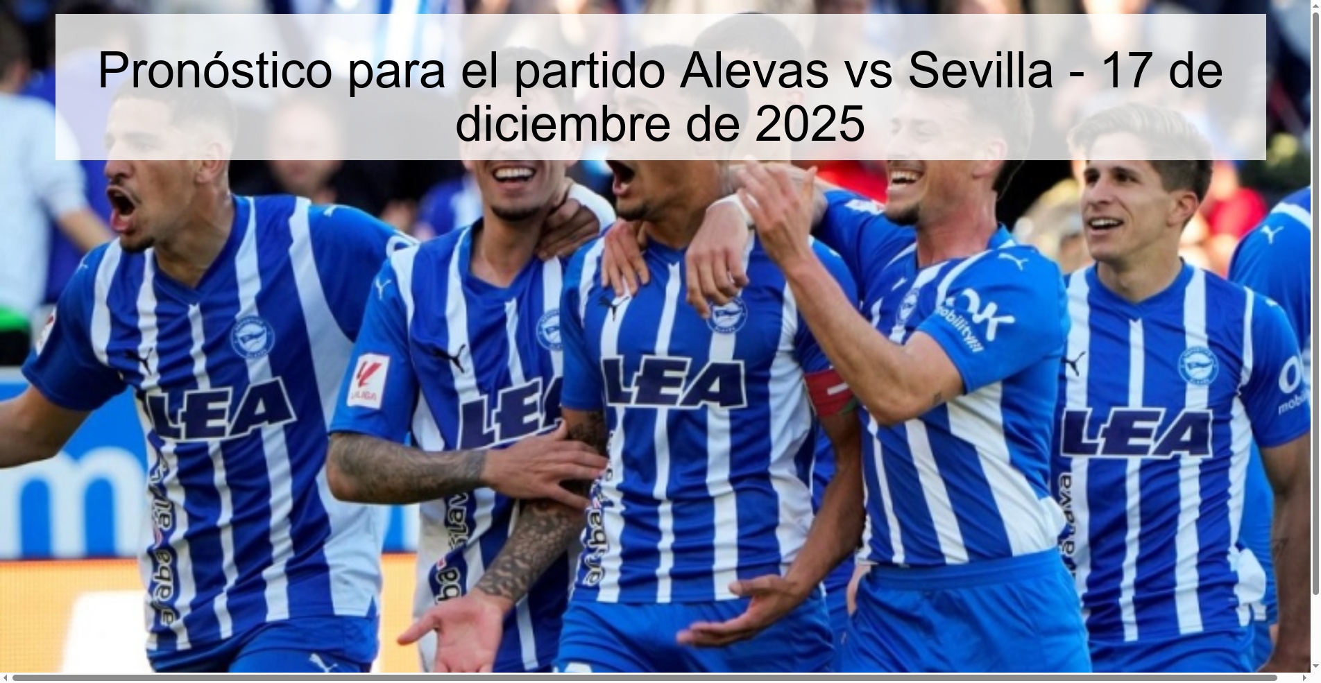 Prediction for the Alevas vs Sevilla match - December 17, 2025
