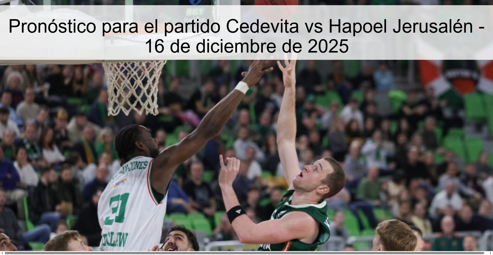 Prediction for the match Cedevita vs Hapoel Jerusalem - December 16, 2025