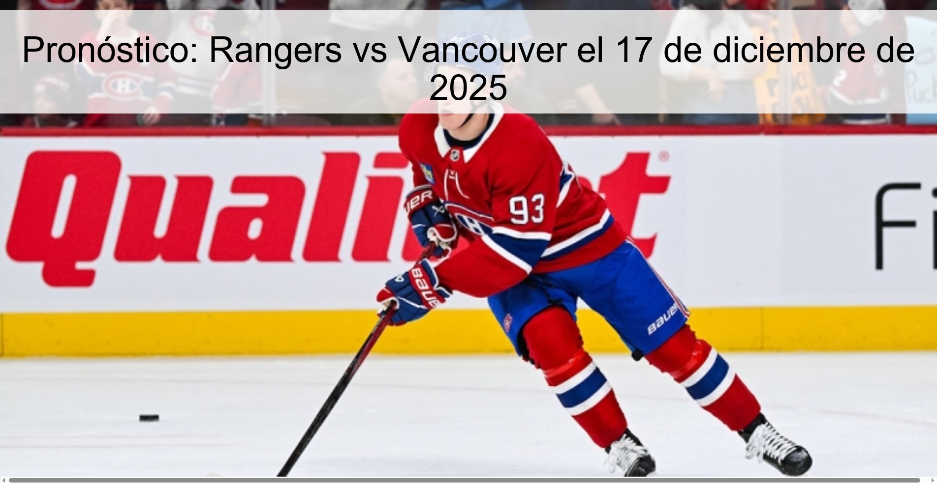 Prediction: Rangers vs Vancouver on December 17, 2025