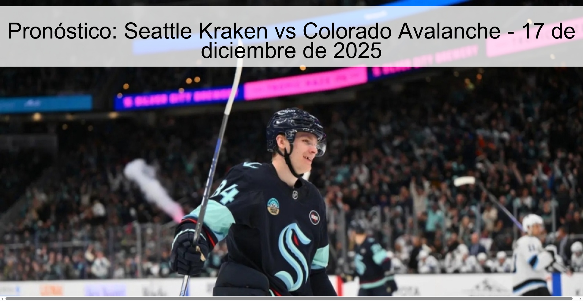 Prediction: Seattle Kraken vs Colorado Avalanche – December 17, 2025