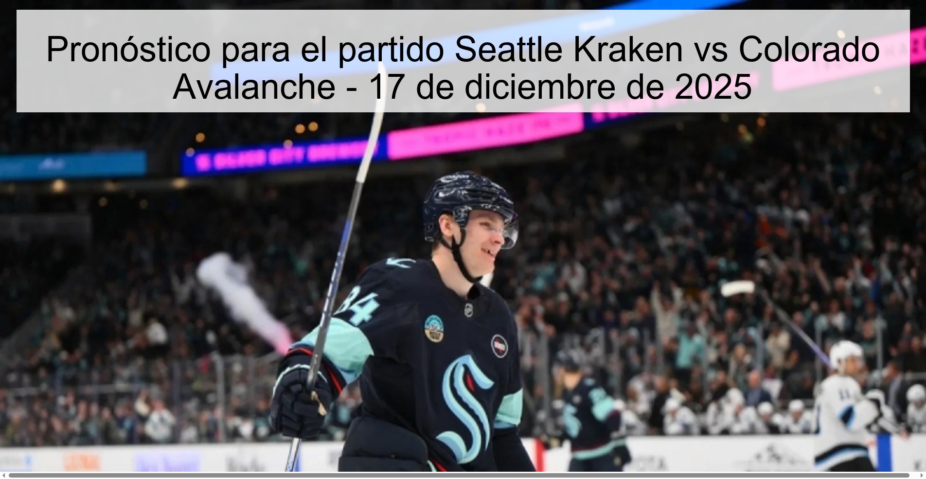 Prediction for the match Seattle Kraken vs Colorado Avalanche - December 17, 2025