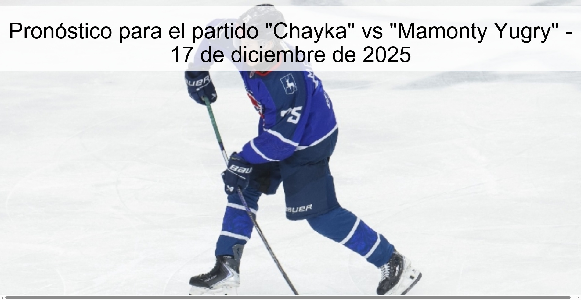 Pronóstico para el partido Pronóstico para el partido