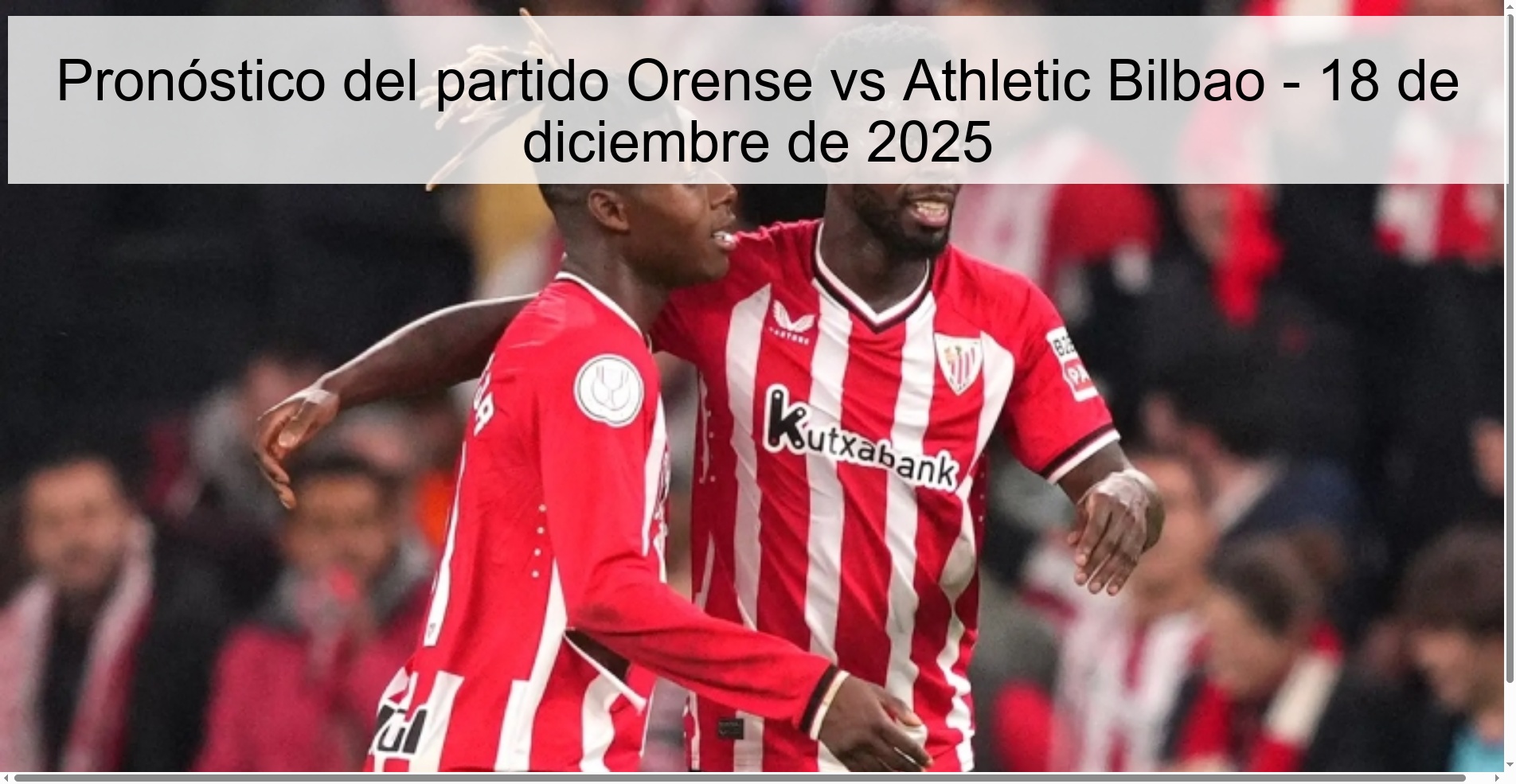 Orense vs Athletic Bilbao Prediction - December 18, 2025