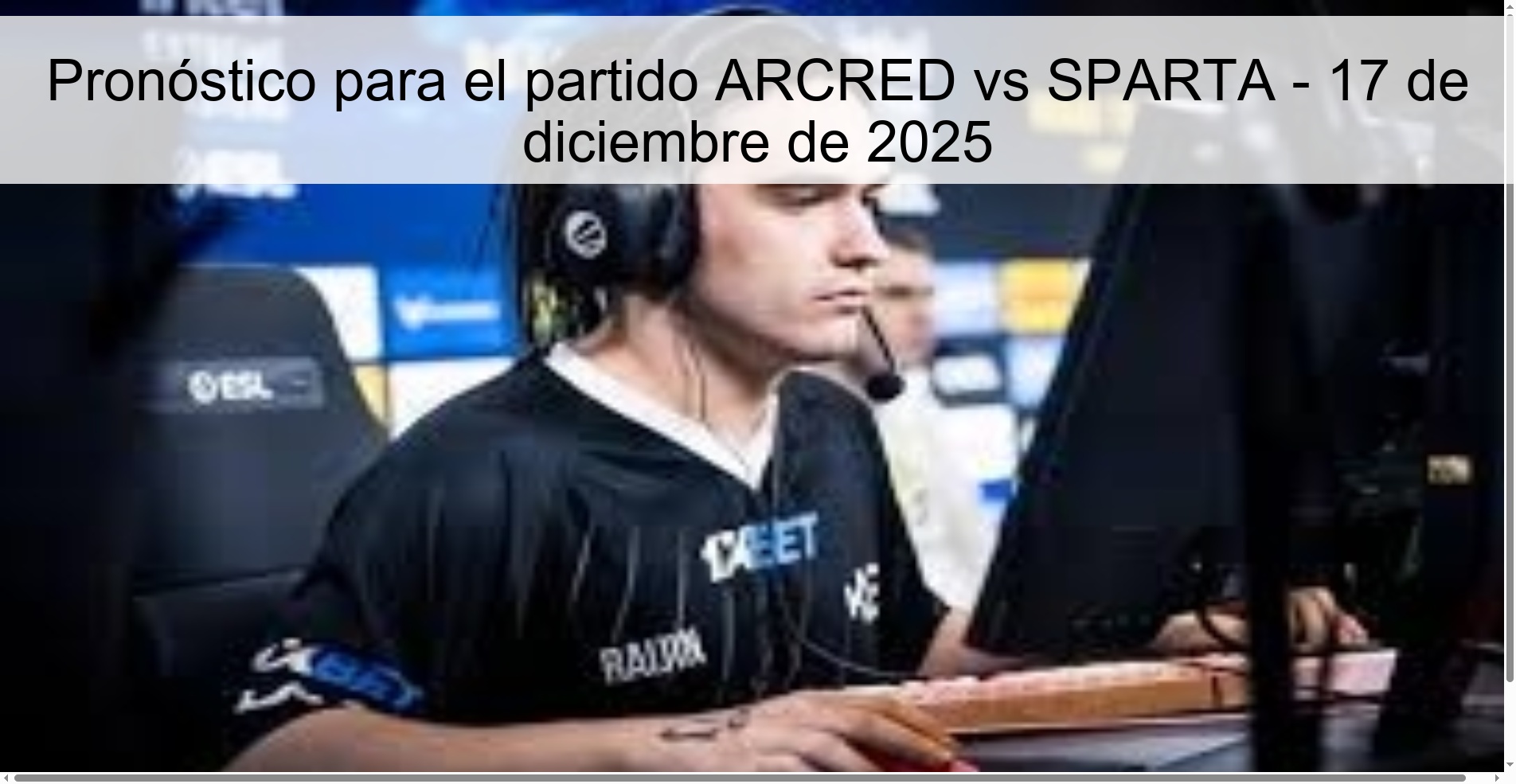 Prediction for the match ARCRED vs SPARTA - December 17, 2025