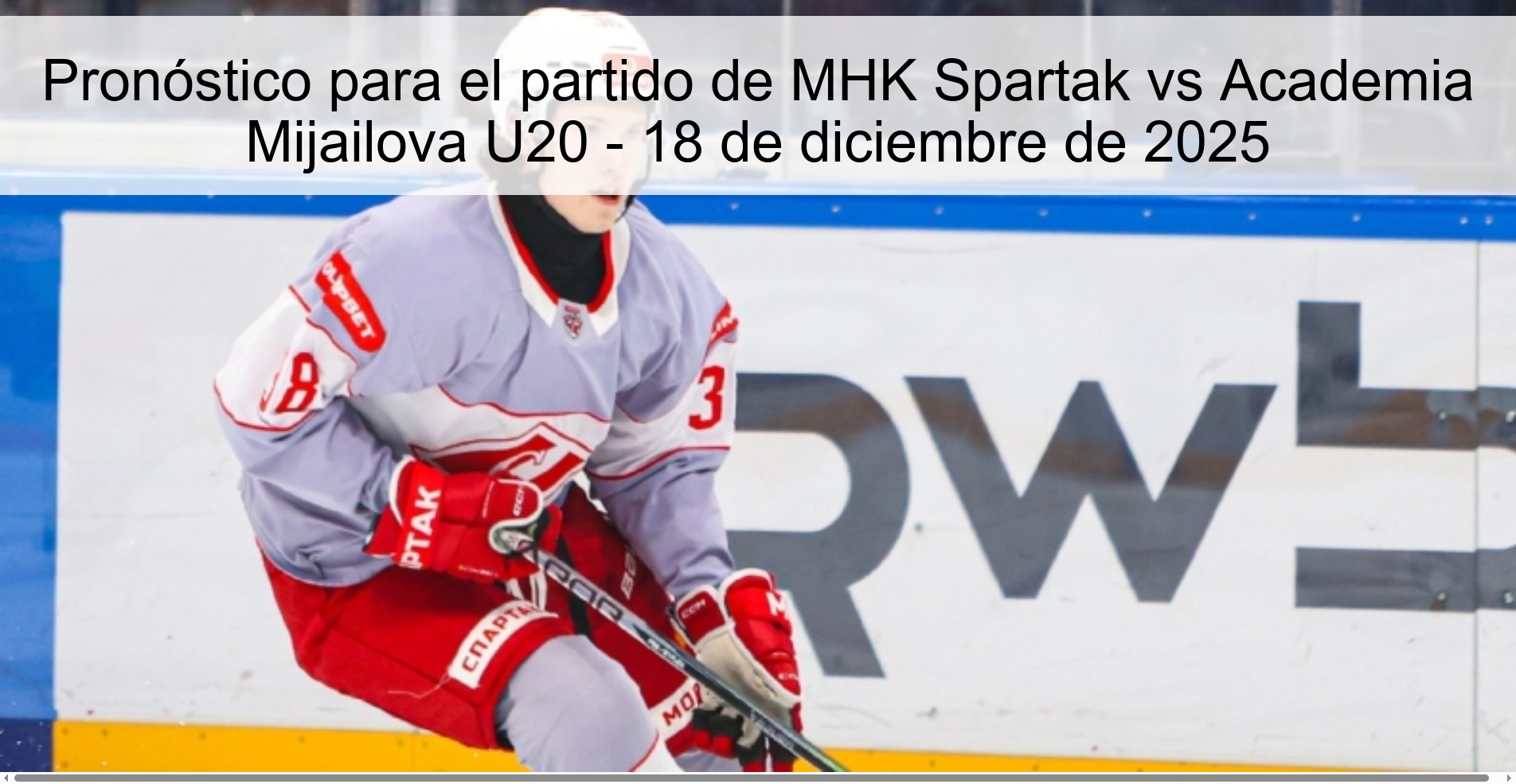 Pronóstico para el partido de MHK Spartak vs Academia Mijailova U20 - 18 de diciembre de 2025