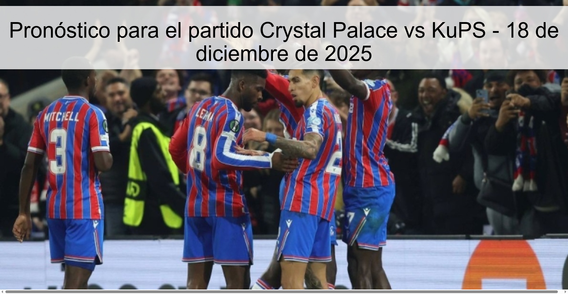 Prediction for the match Crystal Palace vs KuPS - December 18, 2025