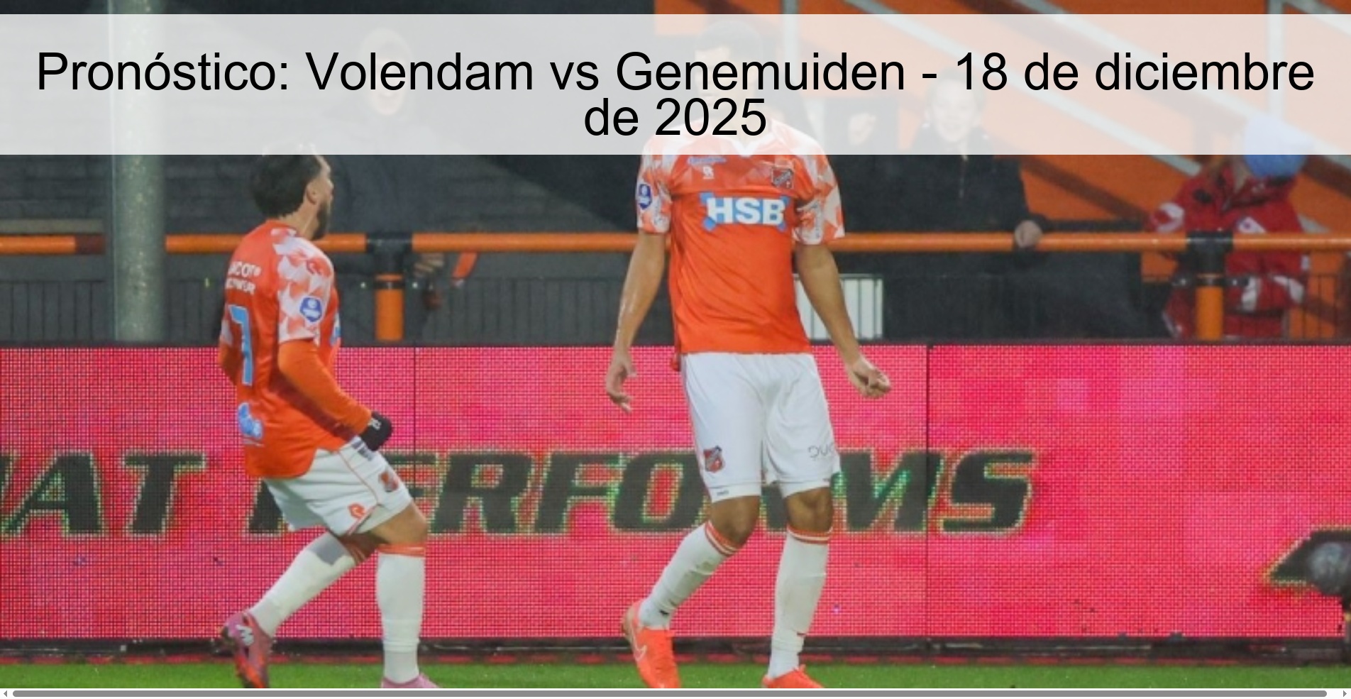 Prediction: Volendam vs Genemuiden – December 18, 2025